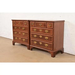Henredon Georgian Banded Mahogany Chests of Drawers, Newly Refinished