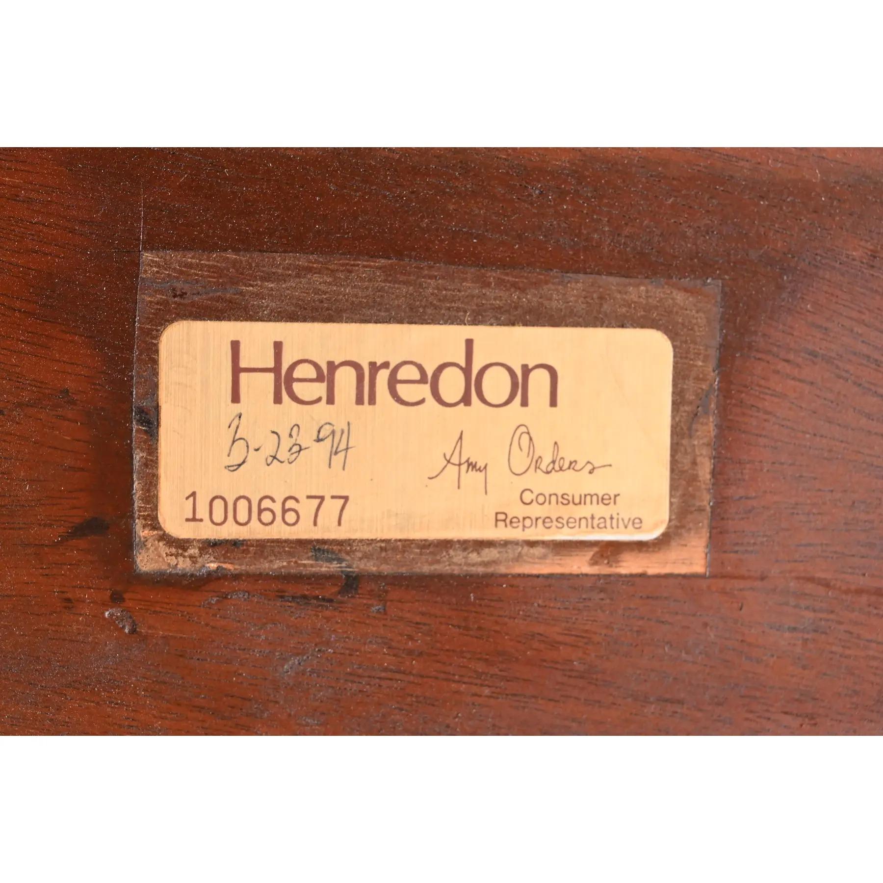 Henredon Georgian Banded Mahogany Double Pedestal Dining Table, Refinished For Sale 8