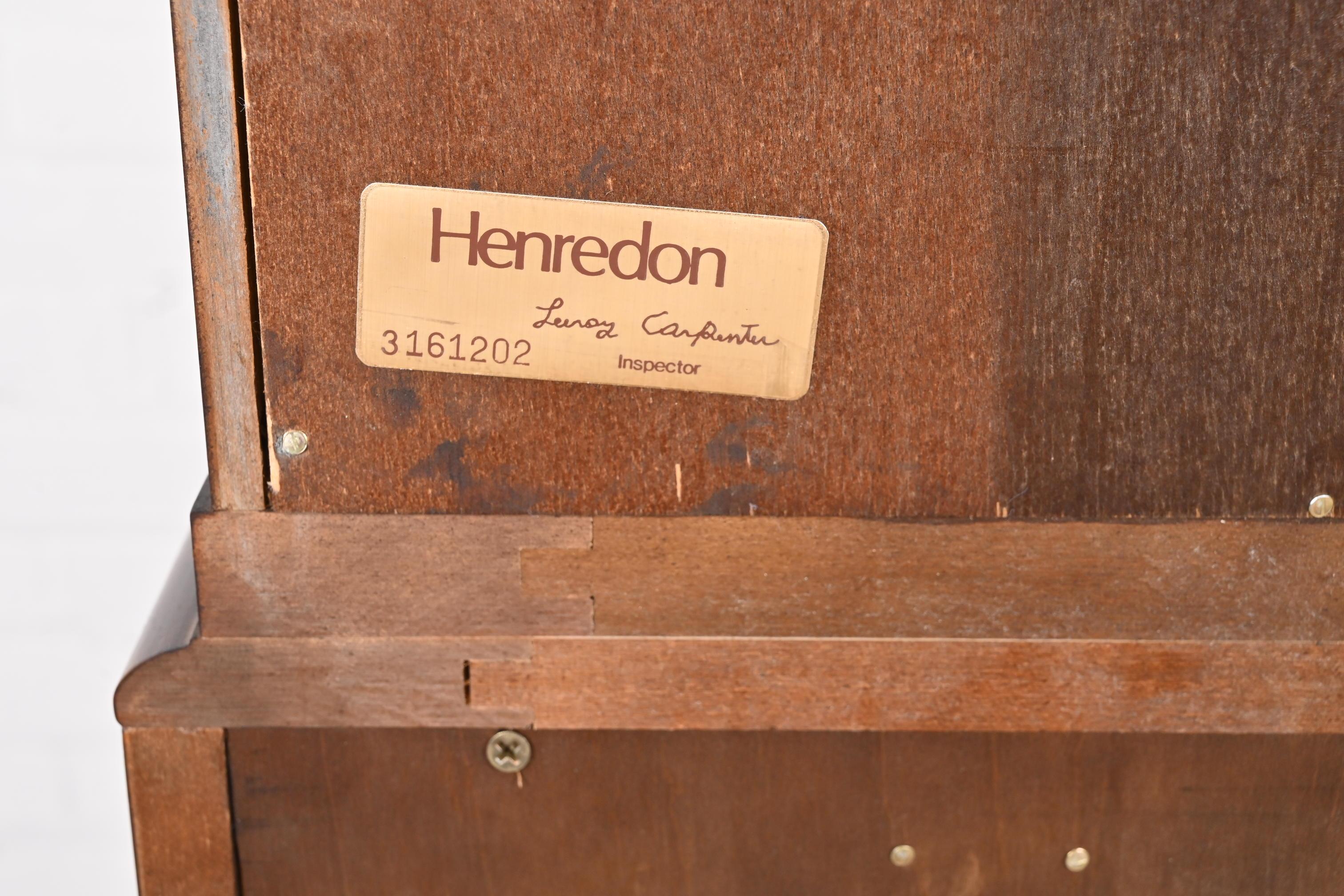 Henredon Georgian Burled Mahogany Armoire Dresser or Linen Press 11