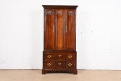 Henredon Georgian Carved Mahogany Armoire Dresser or Linen Press