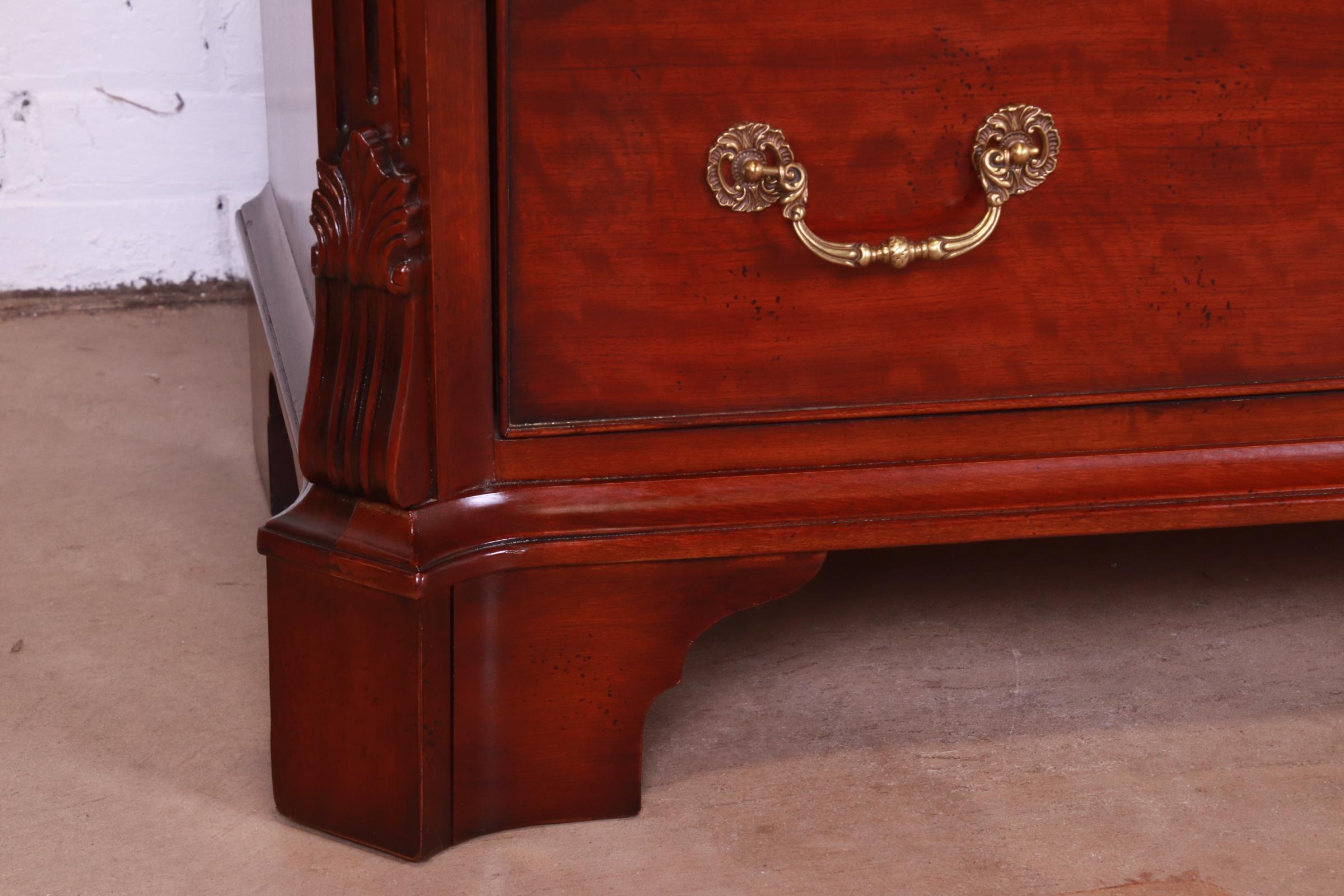 Henredon Georgian Carved Mahogany Dresser or Credenza For Sale 3