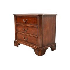 Henredon Georgian Carved Mahogany Nightstand or Bachelor Chest