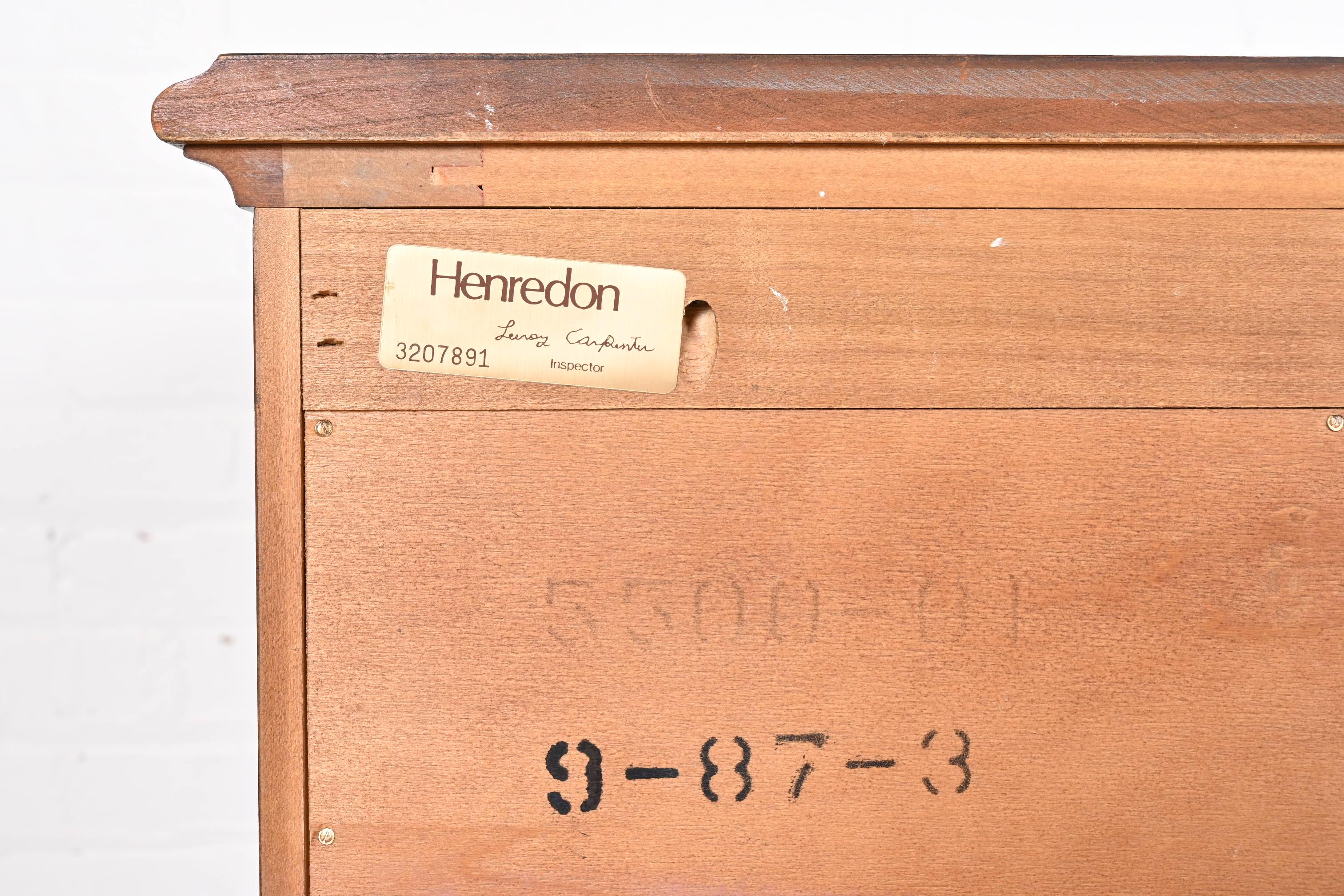 Henredon Georgian Solid Mahogany Nine-Drawer Dresser or Credenza 11