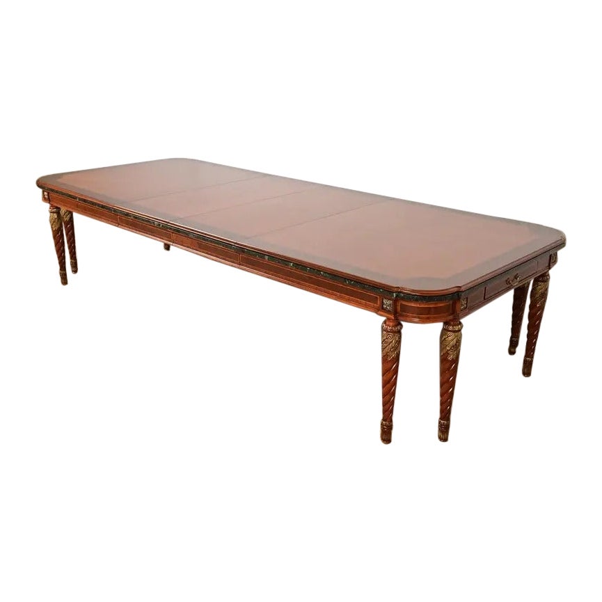 Henredon Grand Provenance Italian Neoclassical Cherry Extension Dining Table For Sale