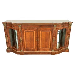 Henredon Grand Provenance Italian Neoclassical Walnut Lighted Sideboard