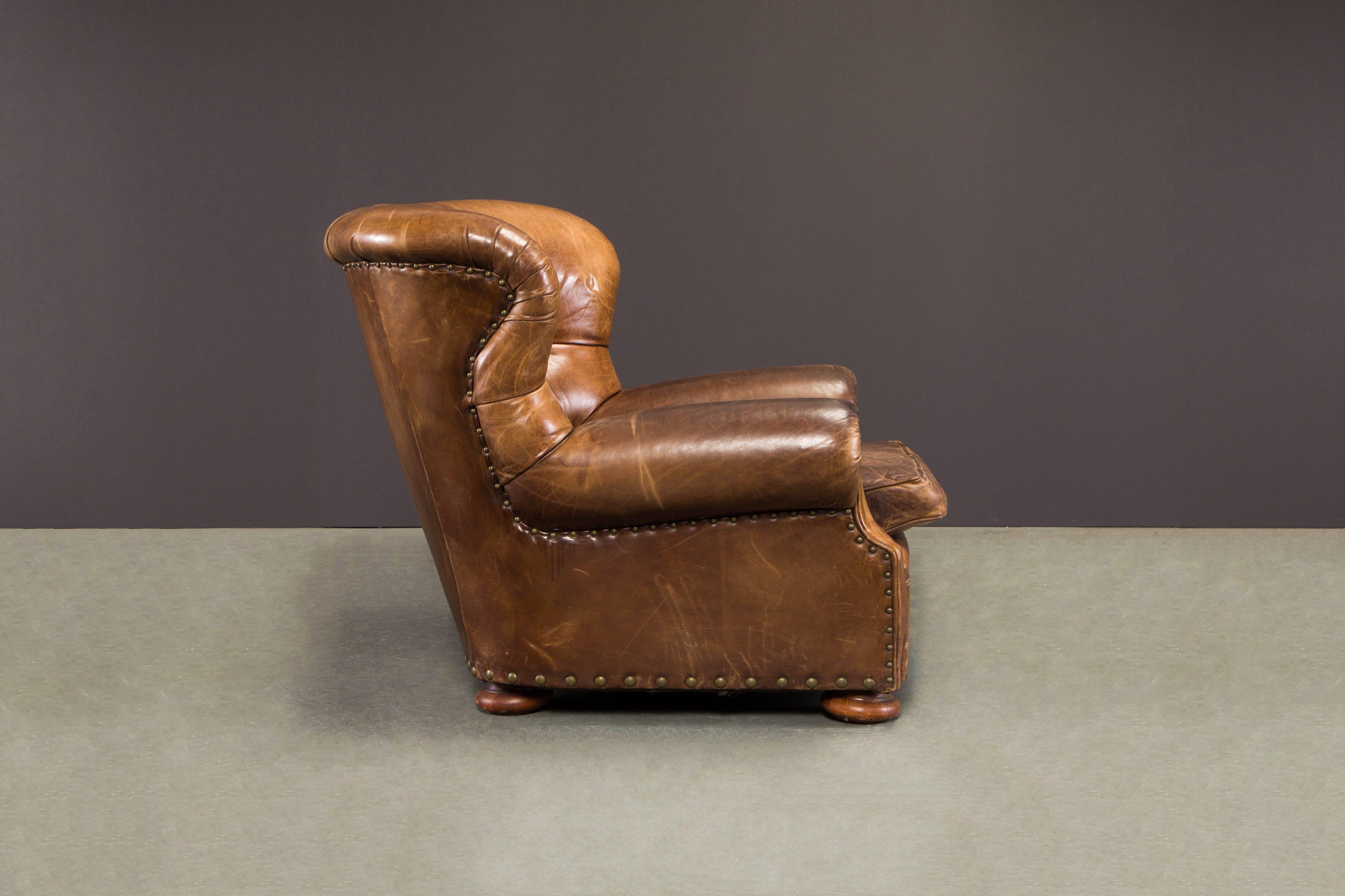 henredon leather chair