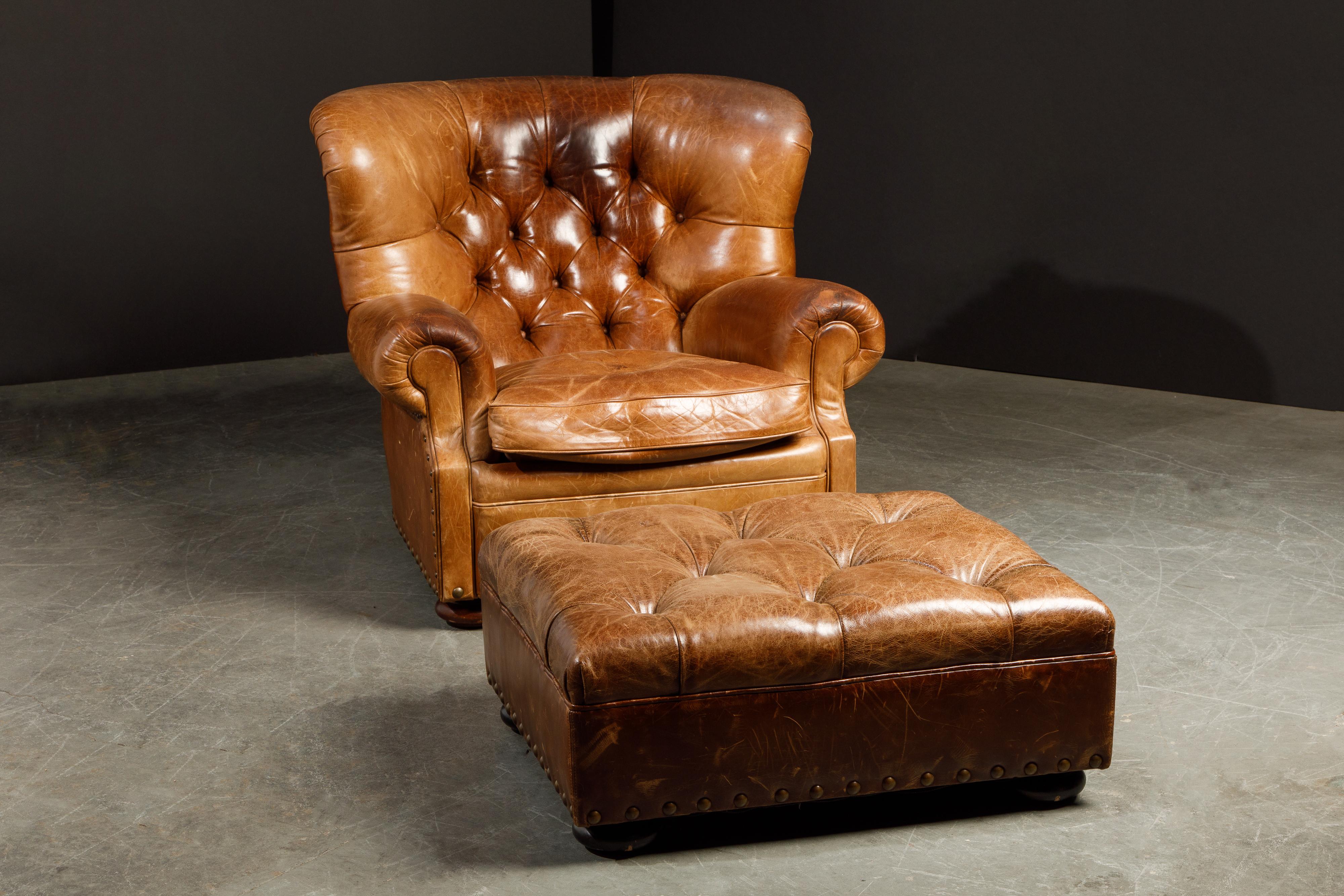 henredon leather chair