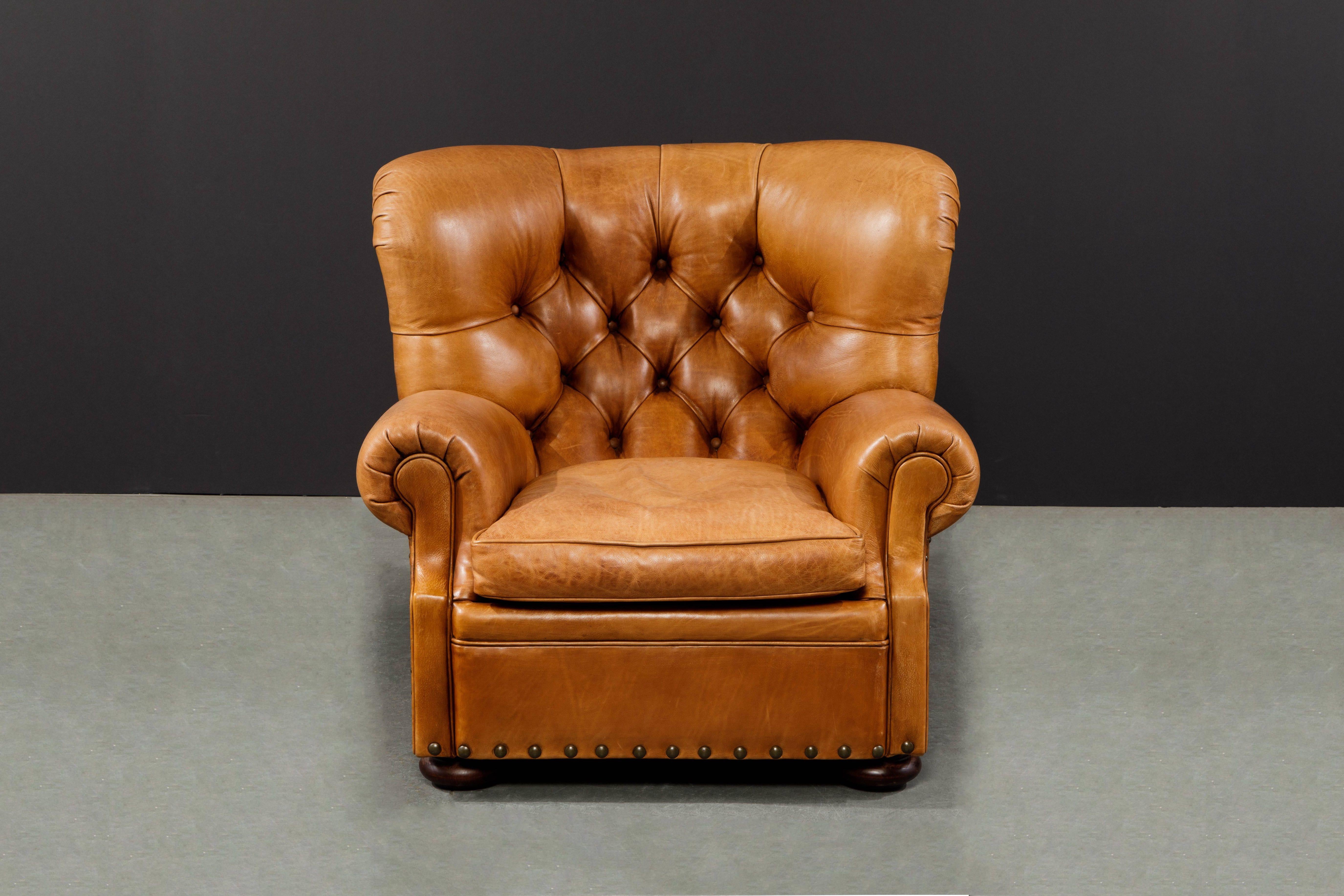 henredon leather chair