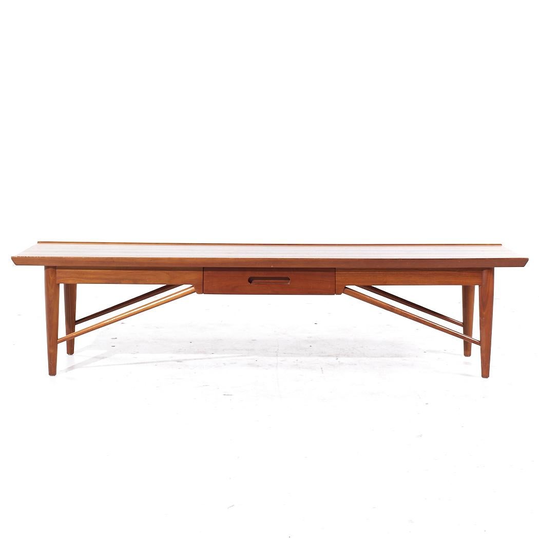 Table basse en noyer du milieu du siècle de Henredon Heritage

Cette table basse mesure : 62 de large x 18.25 de profond x 14.75 de haut

Tous les meubles peuvent être achetés dans ce que nous appelons un état vintage restauré. Cela signifie que la