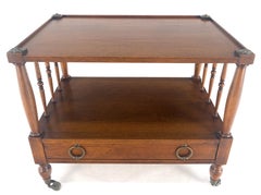 Henredon Heritage One Drawer Drop Ring Pulls Walnut End Table Nightstand MINT