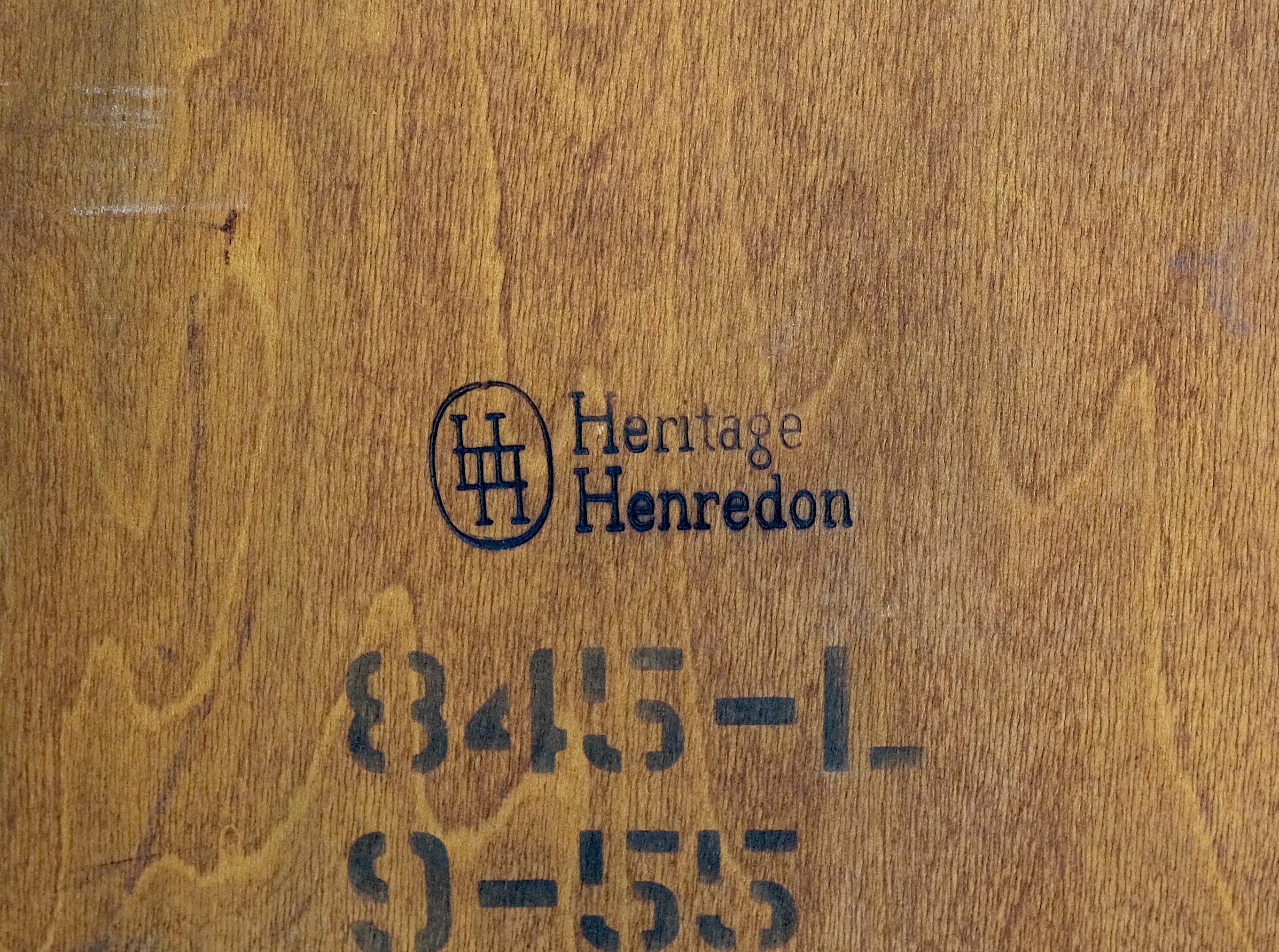 Noyer Table basse carrée d'appoint Henredon Heritage à deux niveaux en noyer MINT ! en vente