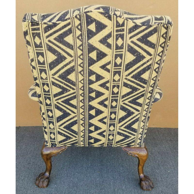 Henredon Historic Natchez Collection Georgian Style Library Armchair In Good Condition In Lake Worth, FL