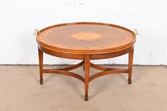 Henredon Historic Natchez Federal Mahogany and Inlaid Satinwood Coffee Table