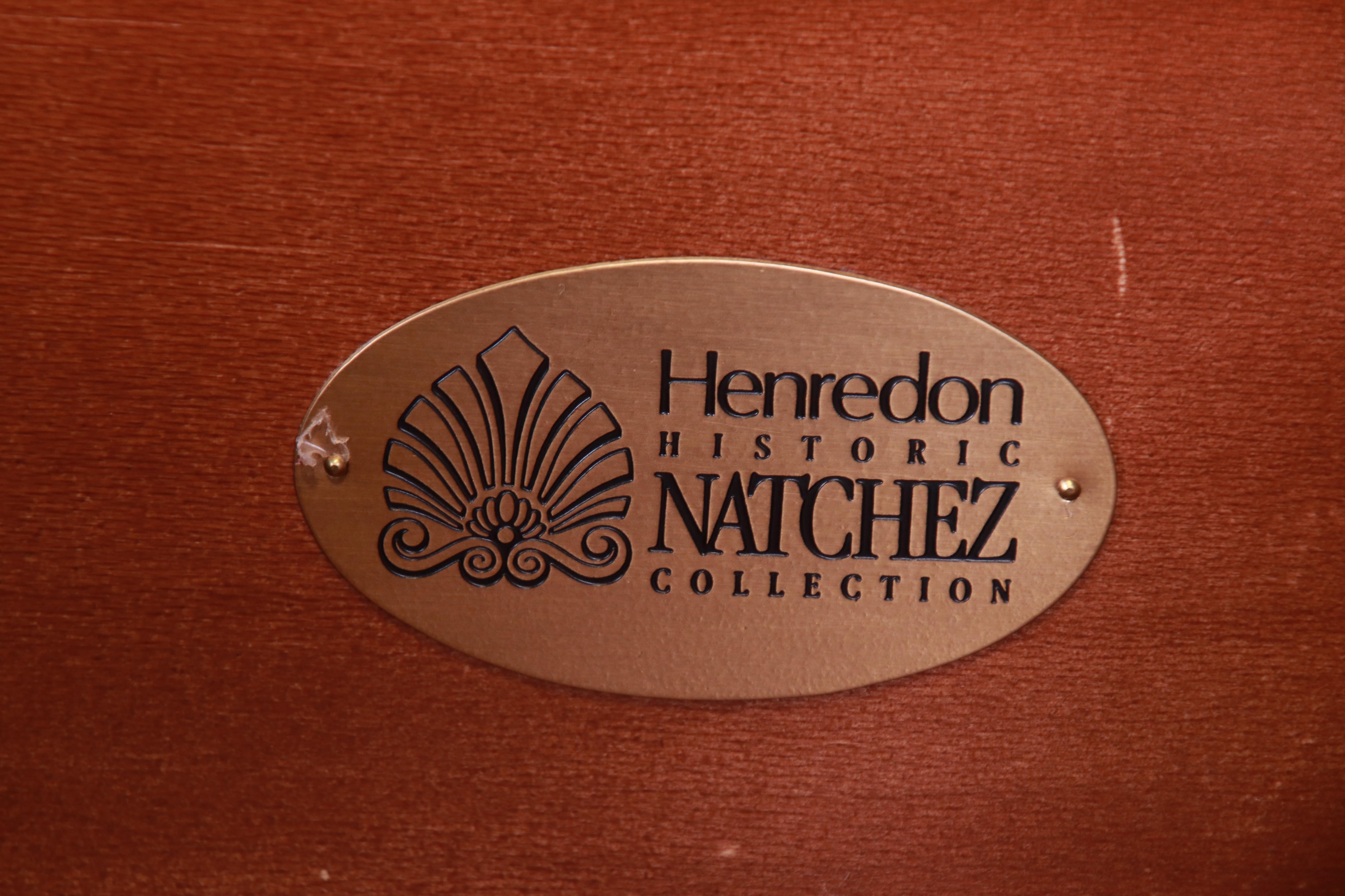 Henredon Historic Natchez Georgian Inlaid Mahogany Bow Front Chest, Restored 3