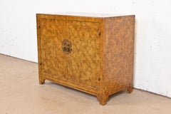 Henredon Hollywood Regency Chinoiserie Faux Tortoise Shell Bar Cabinet, 1970s