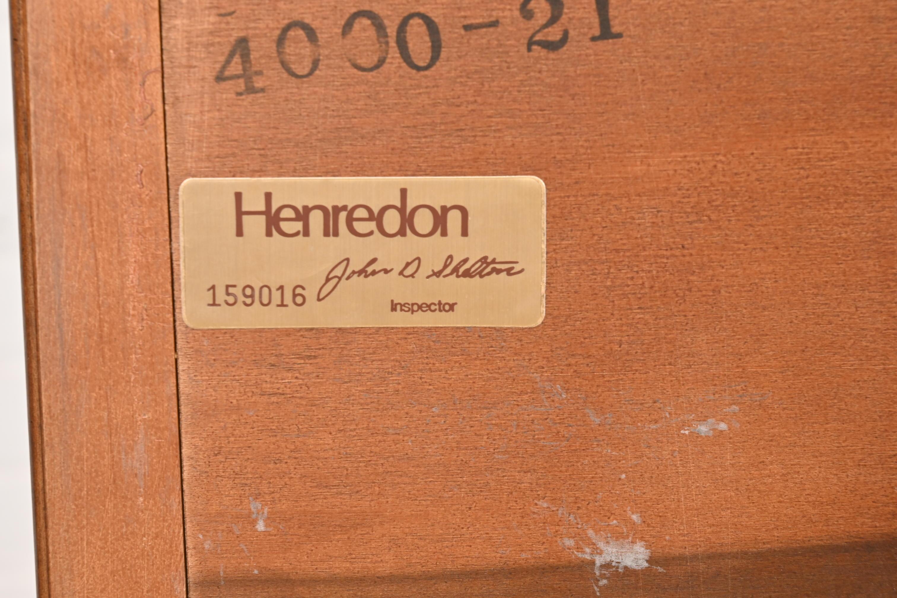 Henredon Hollywood Regency Chinoiserie Walnut Sideboard Credenza, Circa 1970s For Sale 6