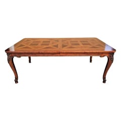 Henredon Italian Alfresco Style Solid Mahogany Dining Table