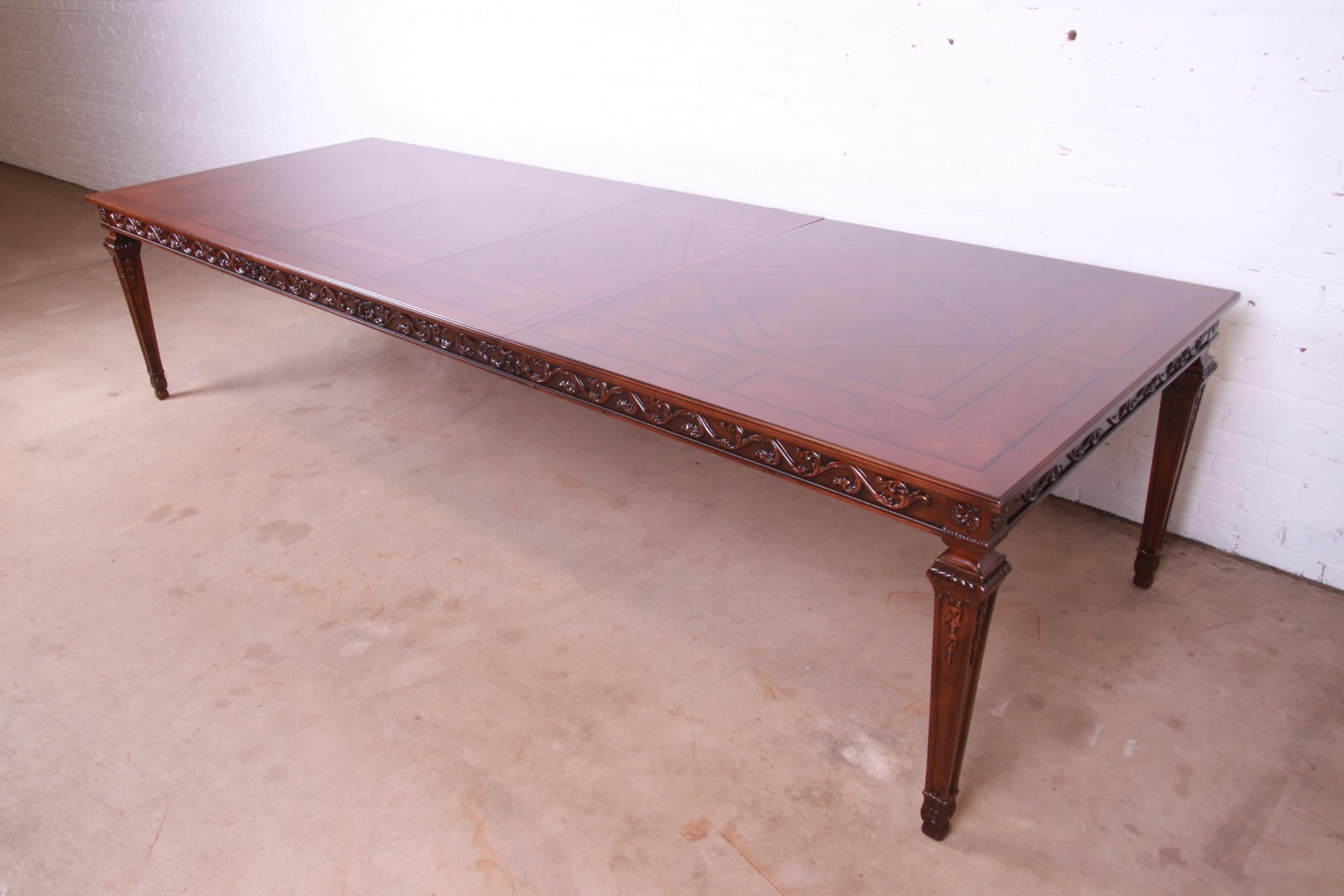 An exceptional Italian Provincial or Mediterranean style extension dining table

By Henredon, 