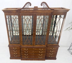 Henredon Large 78" Wide Mahogany Breakfront MINT