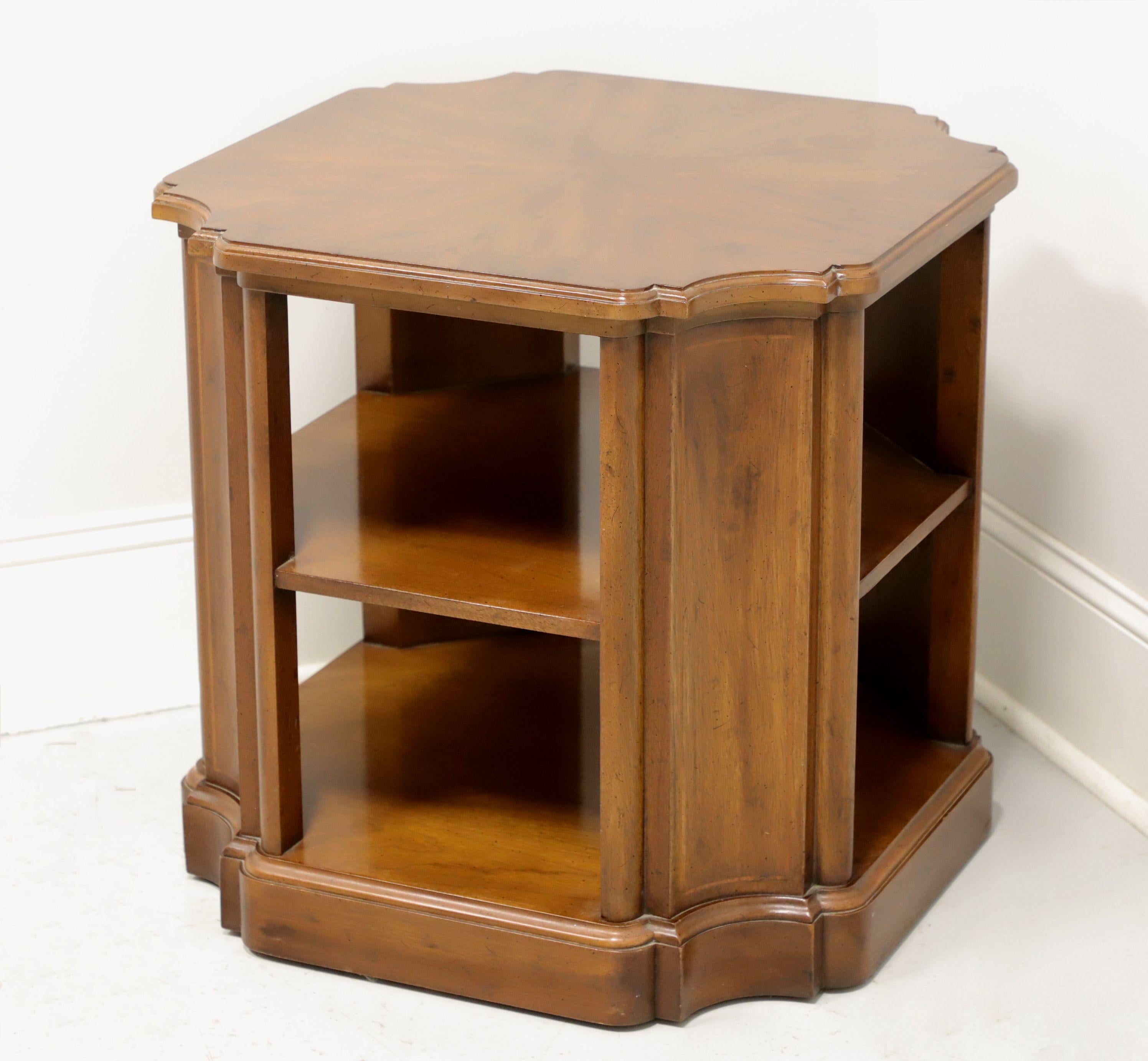 Other Henredon Late 20th Century Walnut Accent Table with Shelves For Sale