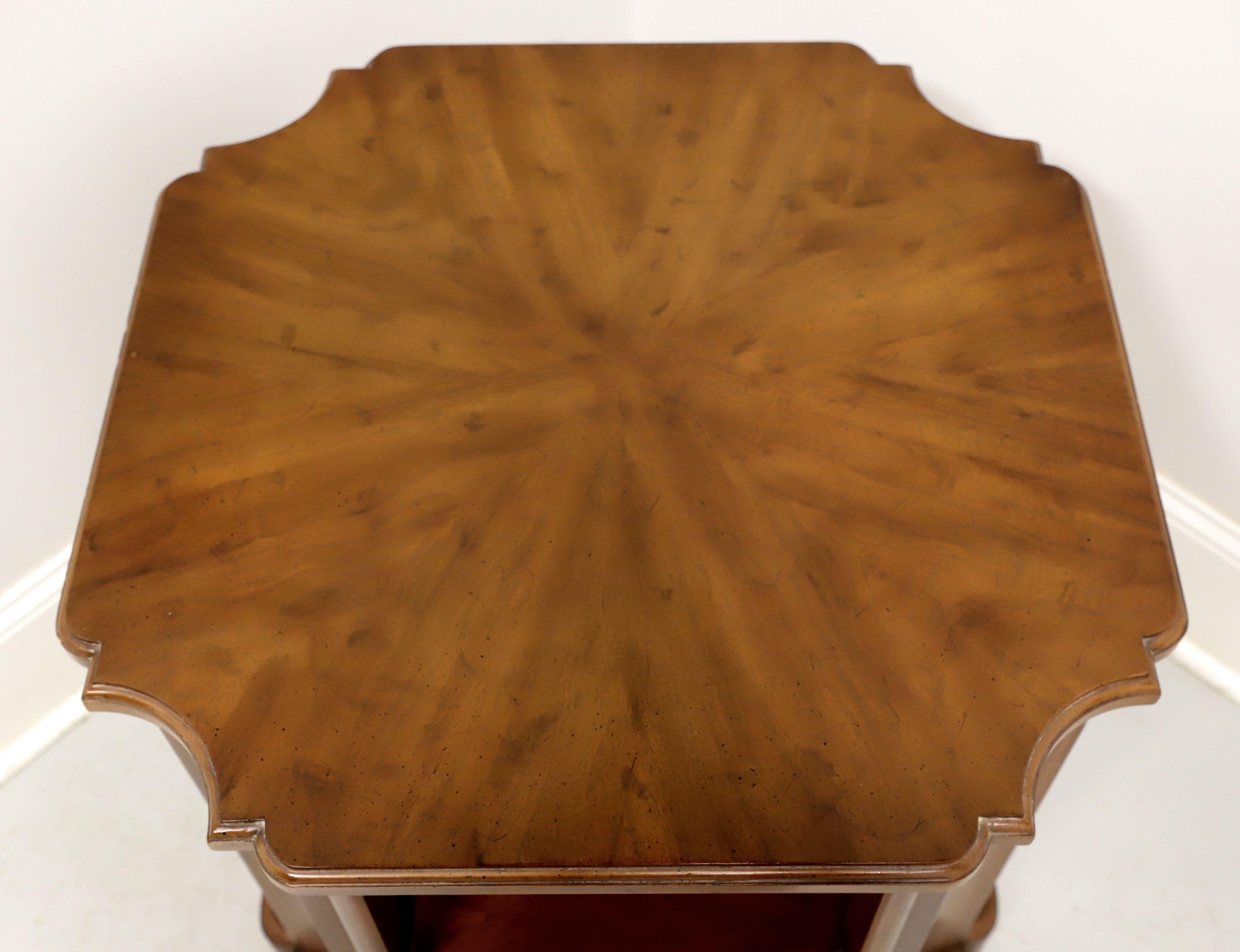 Henredon Late 20th Century Walnut Accent Table with Shelves In Good Condition For Sale In Charlotte, NC