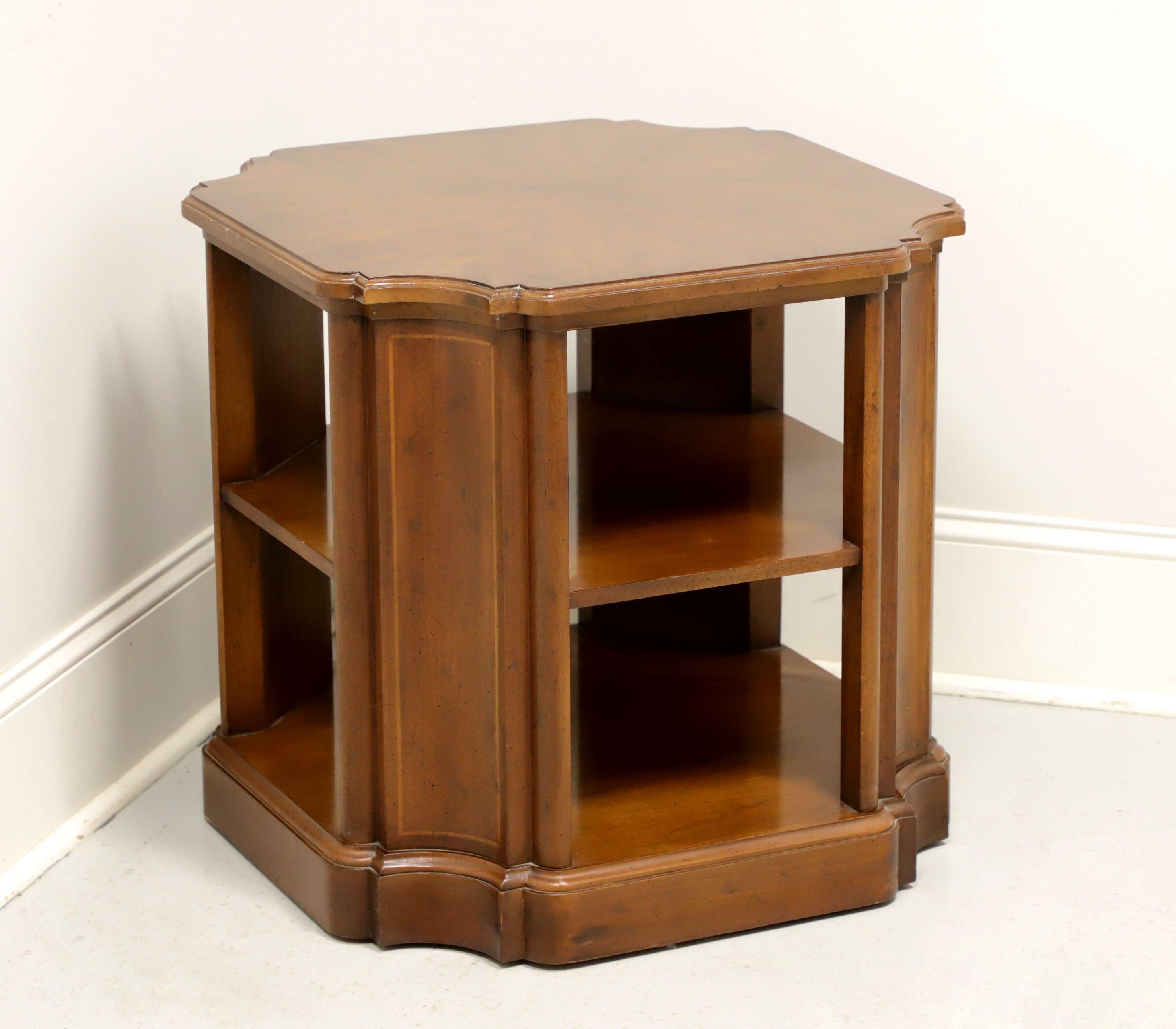 Henredon Late 20th Century Walnut Accent Table with Shelves For Sale 3