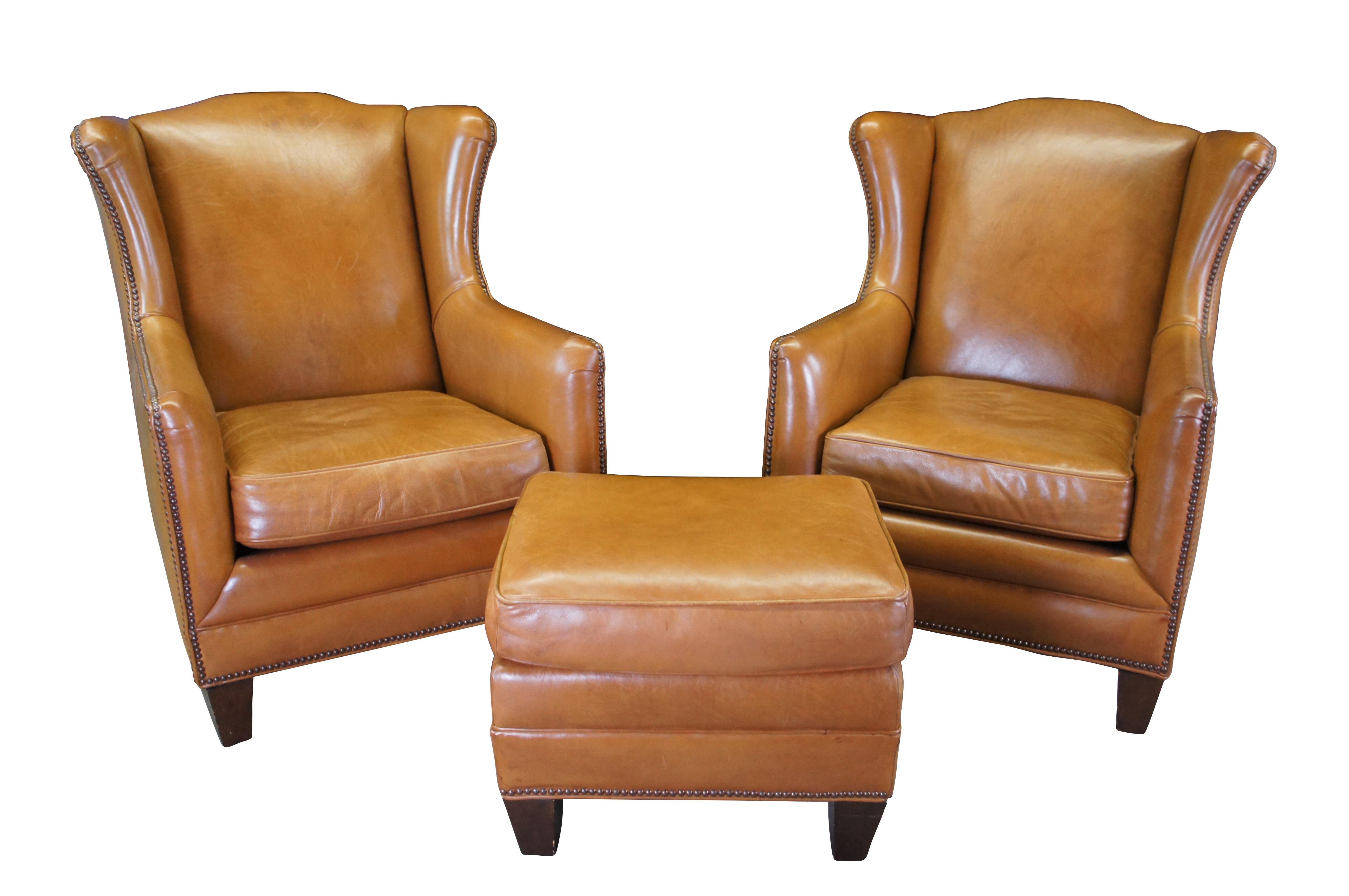 henredon leather chair