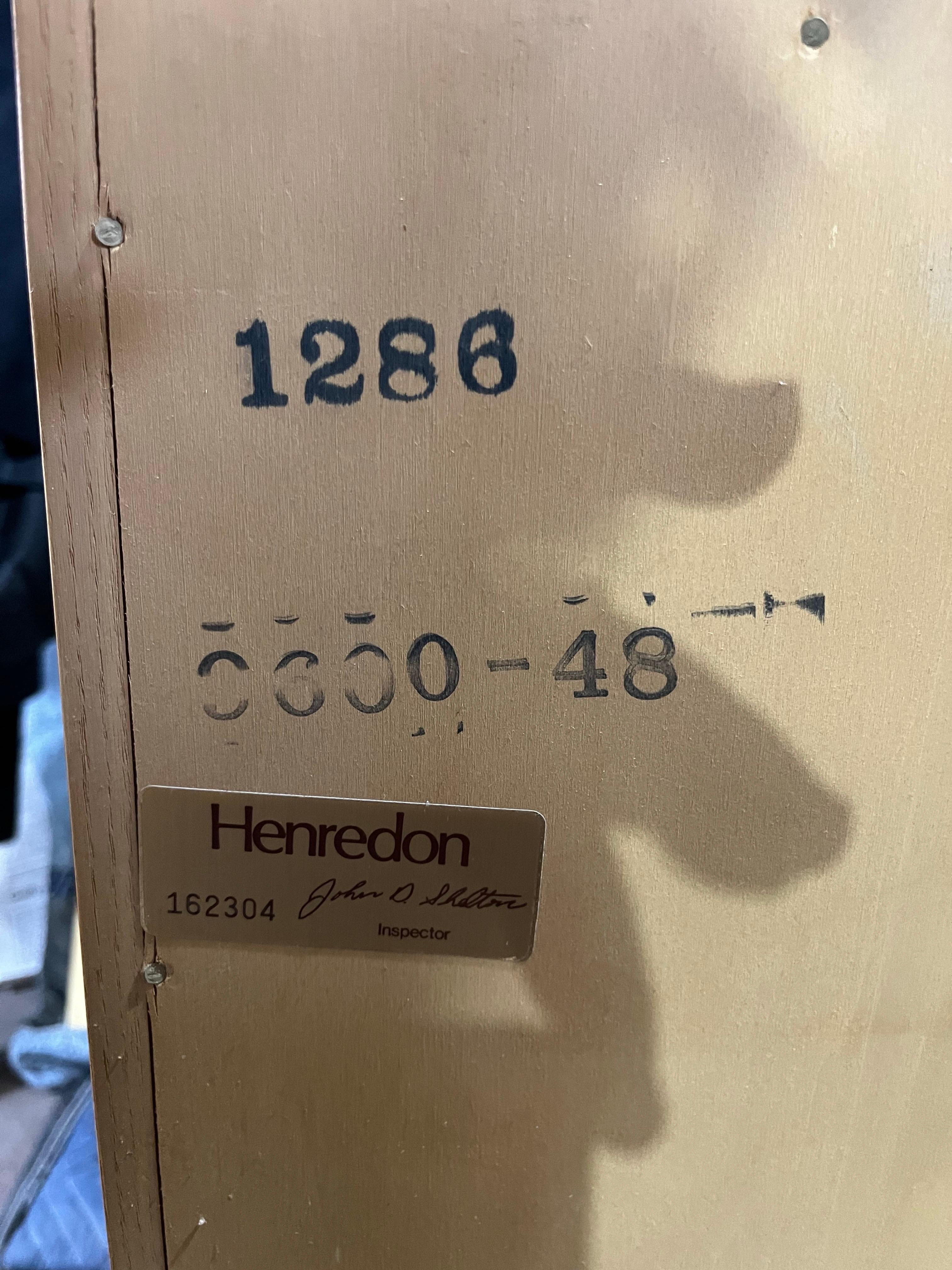 Glass Henredon Lit Burlwood China Cabinet For Sale