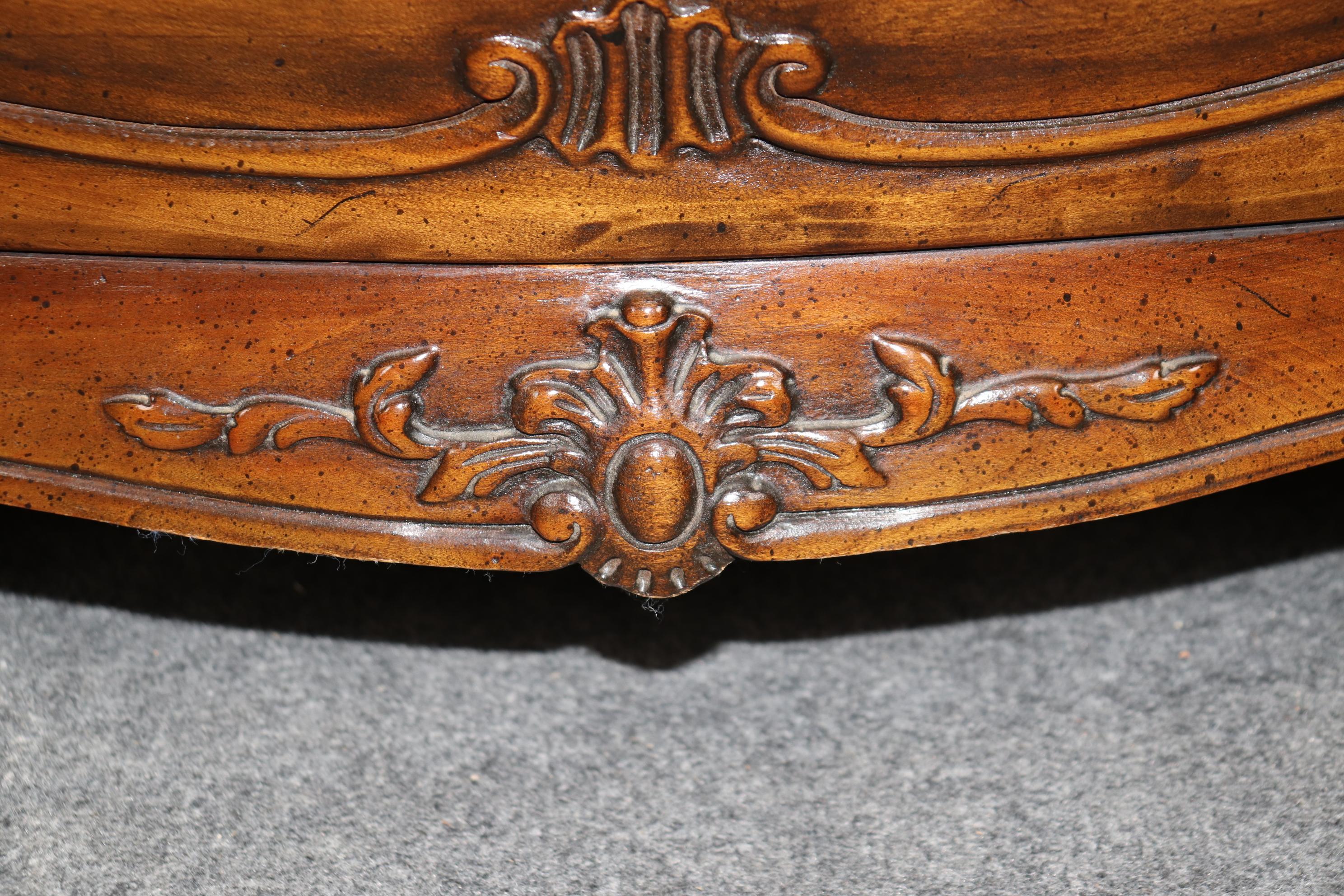 Henredon Louis XV Style 2 Drawer Walnut Commode or Chest of Drawers 5