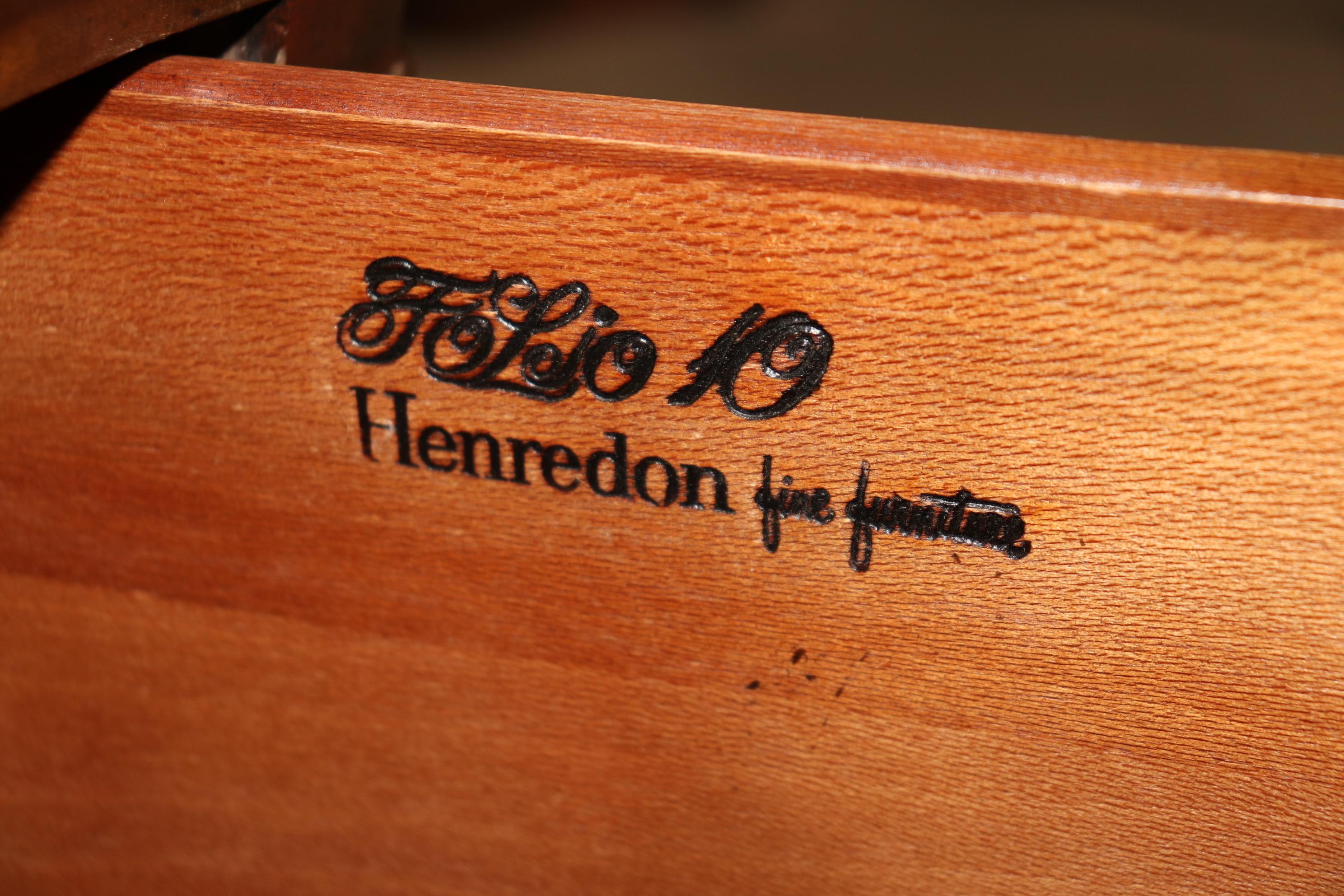 Henredon Louis XV Style 2 Drawer Walnut Commode or Chest of Drawers 6