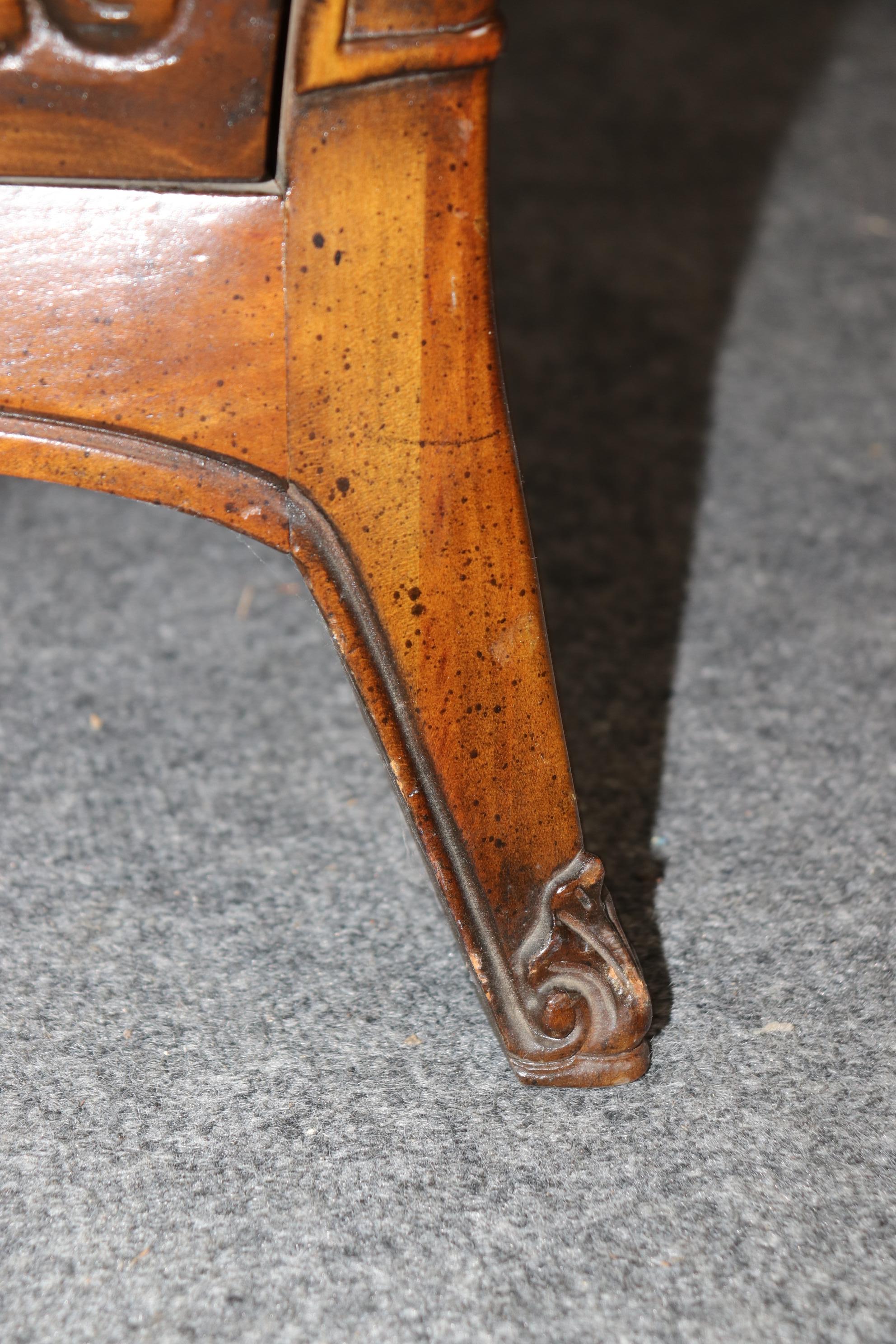 Henredon Louis XV Style 2 Drawer Walnut Commode or Chest of Drawers 2