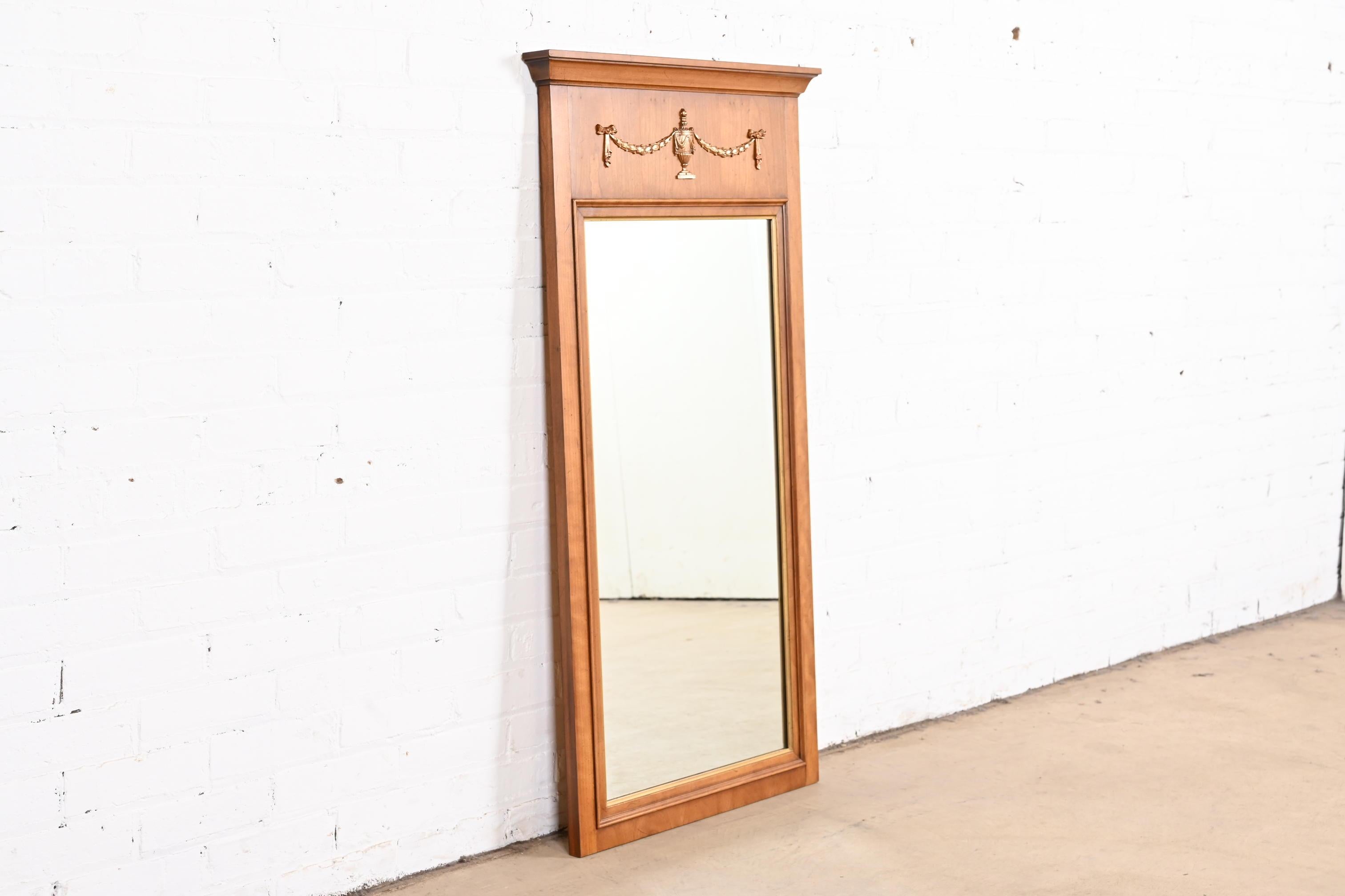 Henredon Louis XVI Neoclassical Cherry Wood Wall Mirror 1