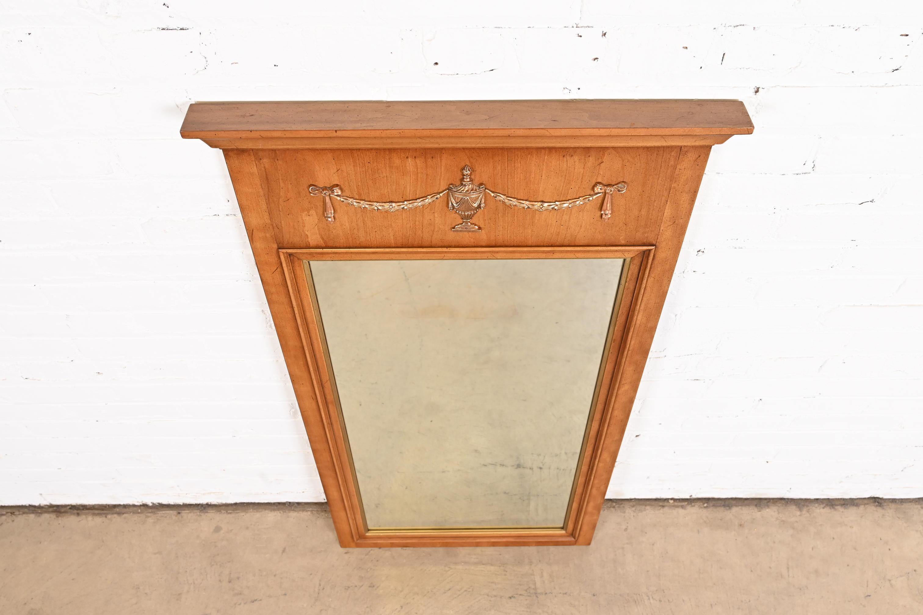 Henredon Louis XVI Neoclassical Cherry Wood Wall Mirror 4