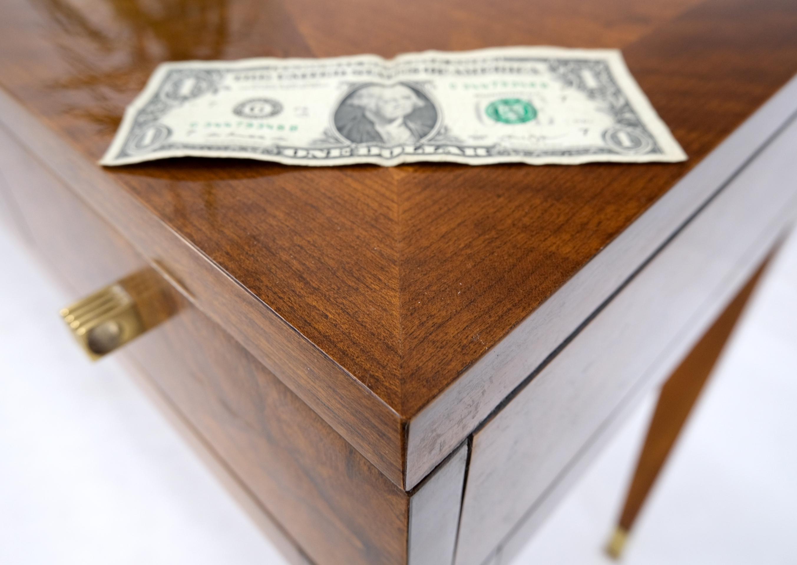 Henredon Low Profile Three Drawers Inlaid Top Tapered Legs  Console Table 6