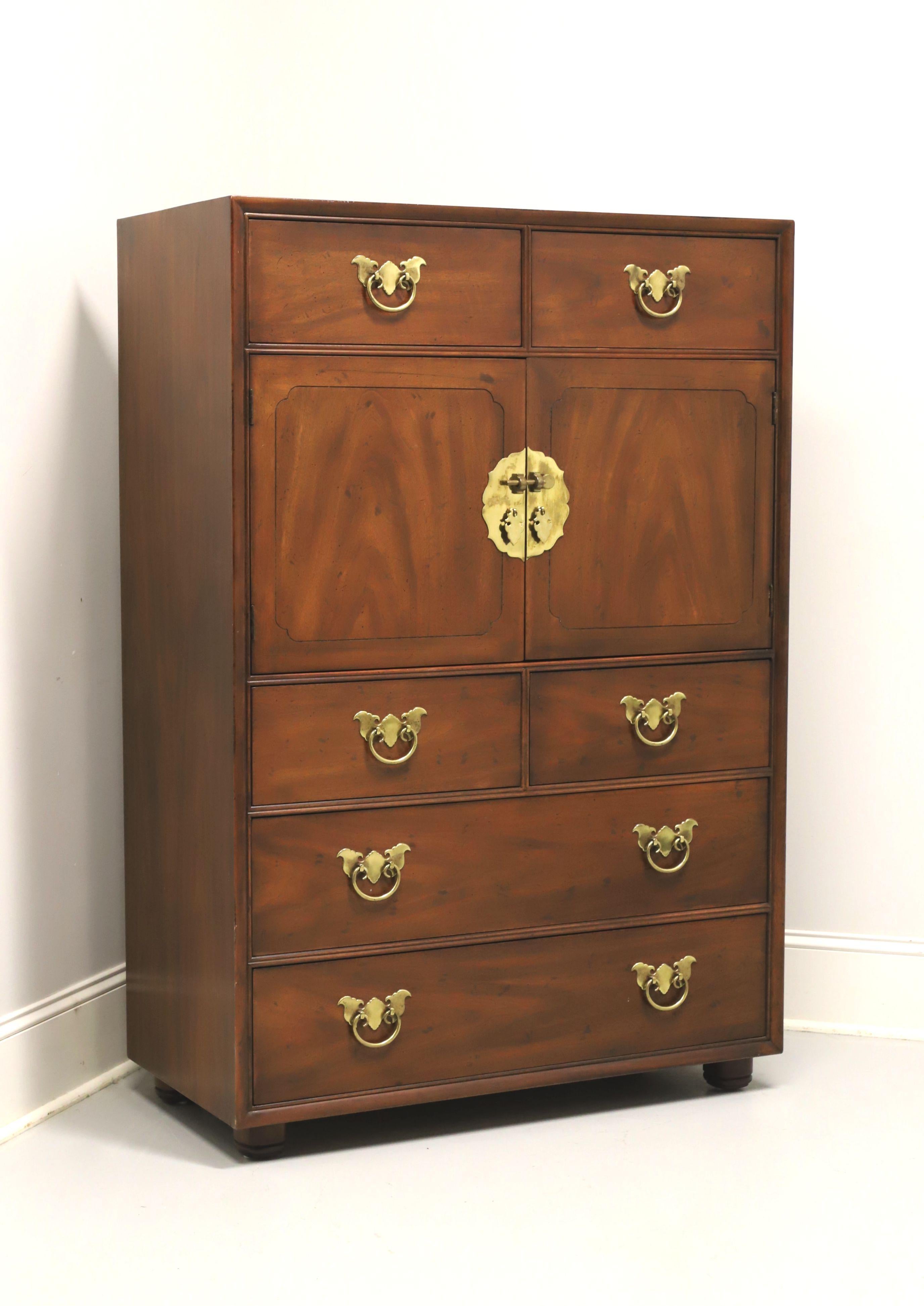 HENREDON Mahogany Asian chinoiserie Style Gentleman's Chest 8