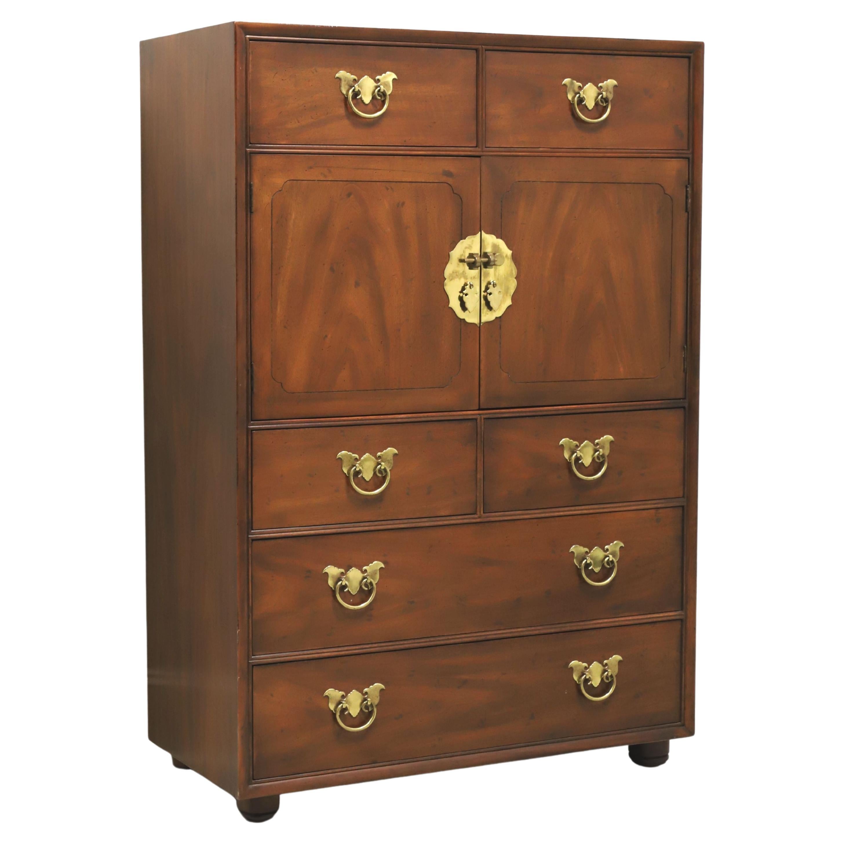 HENREDON Mahogany Asian chinoiserie Style Gentleman's Chest