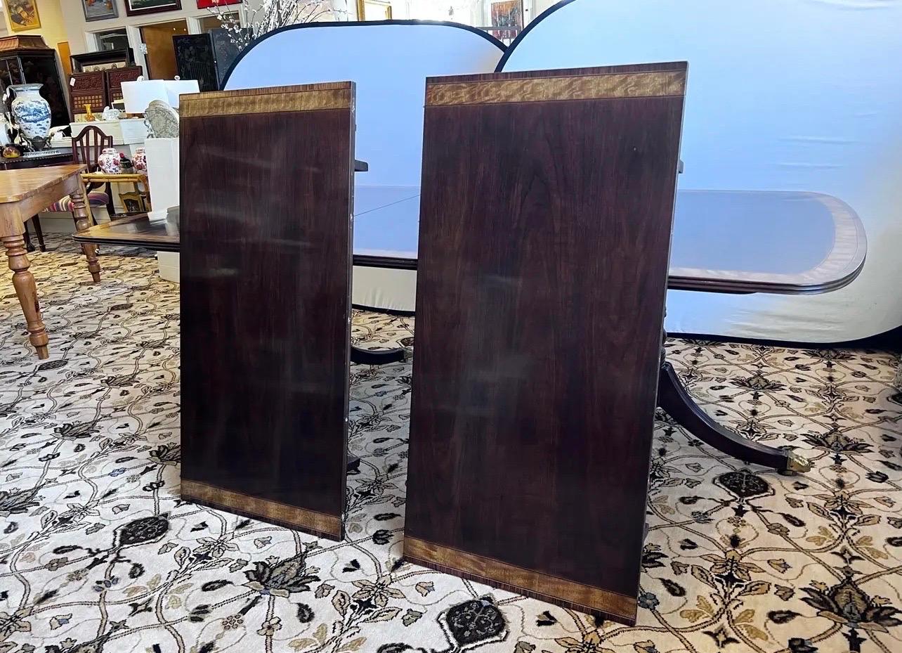 Henredon Mahogany Banded Inlay Double Pedestal Expandable Dining Room Table 4
