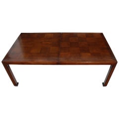 Henredon Mahogany Extendable Dining Table with Ming Legs