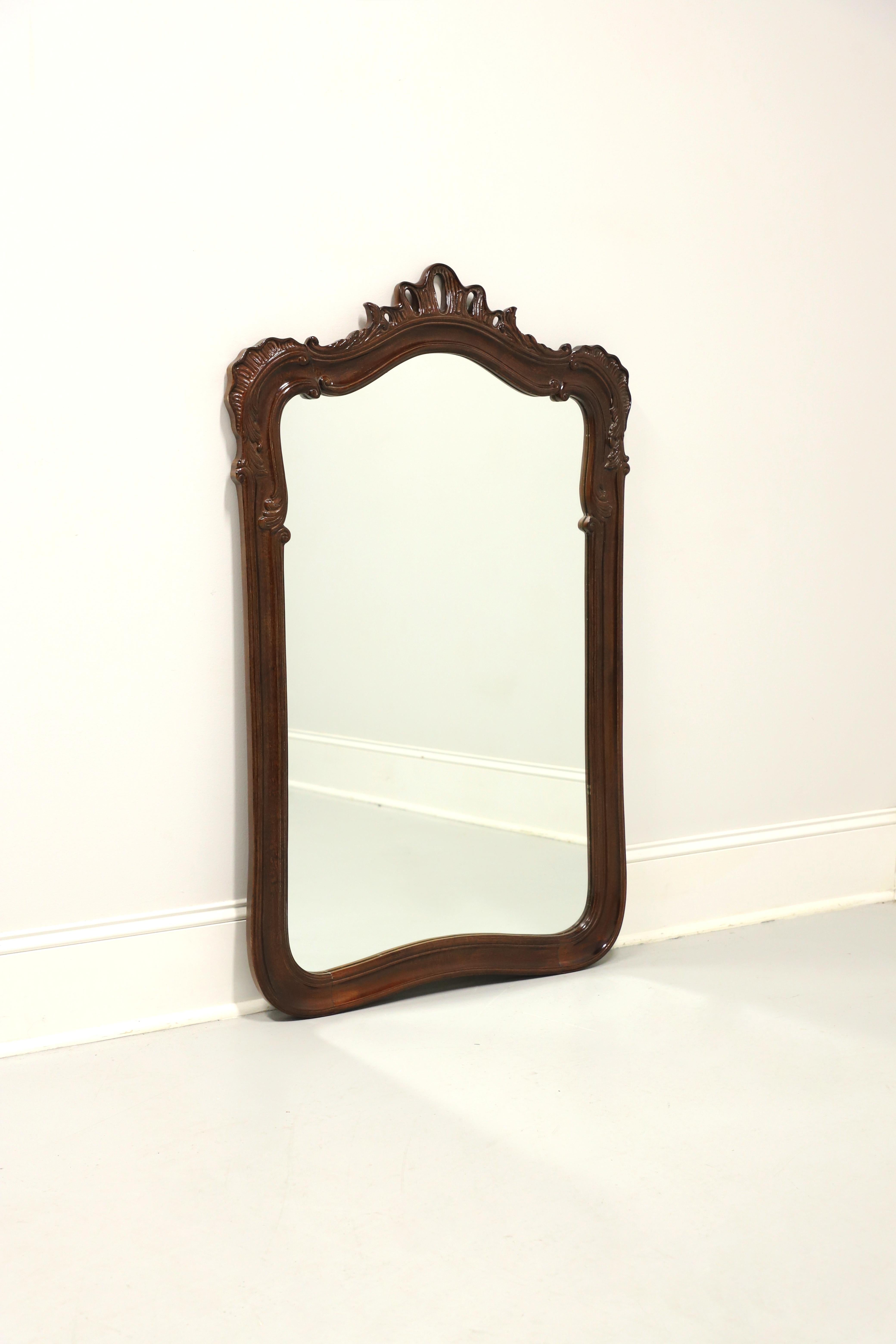 Henredon Mahogany French Country Louis XV Wall Mirror For Sale 4