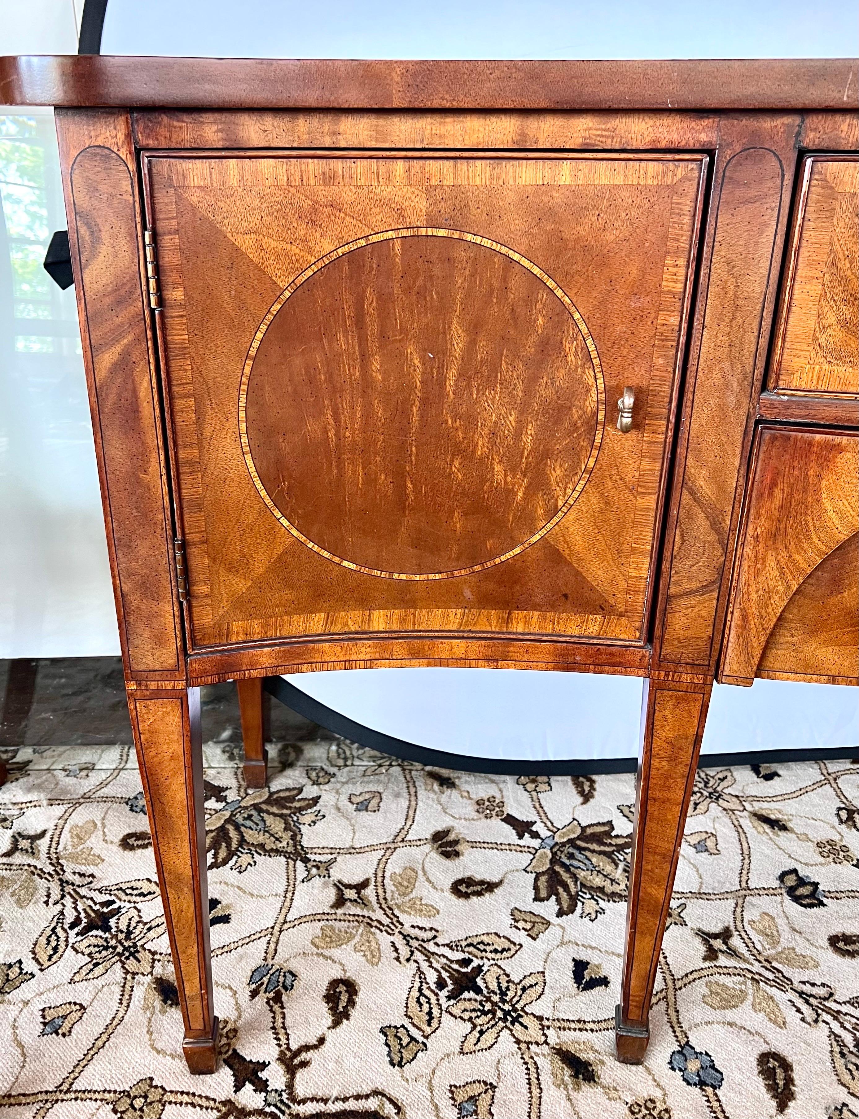 American Henredon Mahogany Inlay Sideboard Buffet Credenza