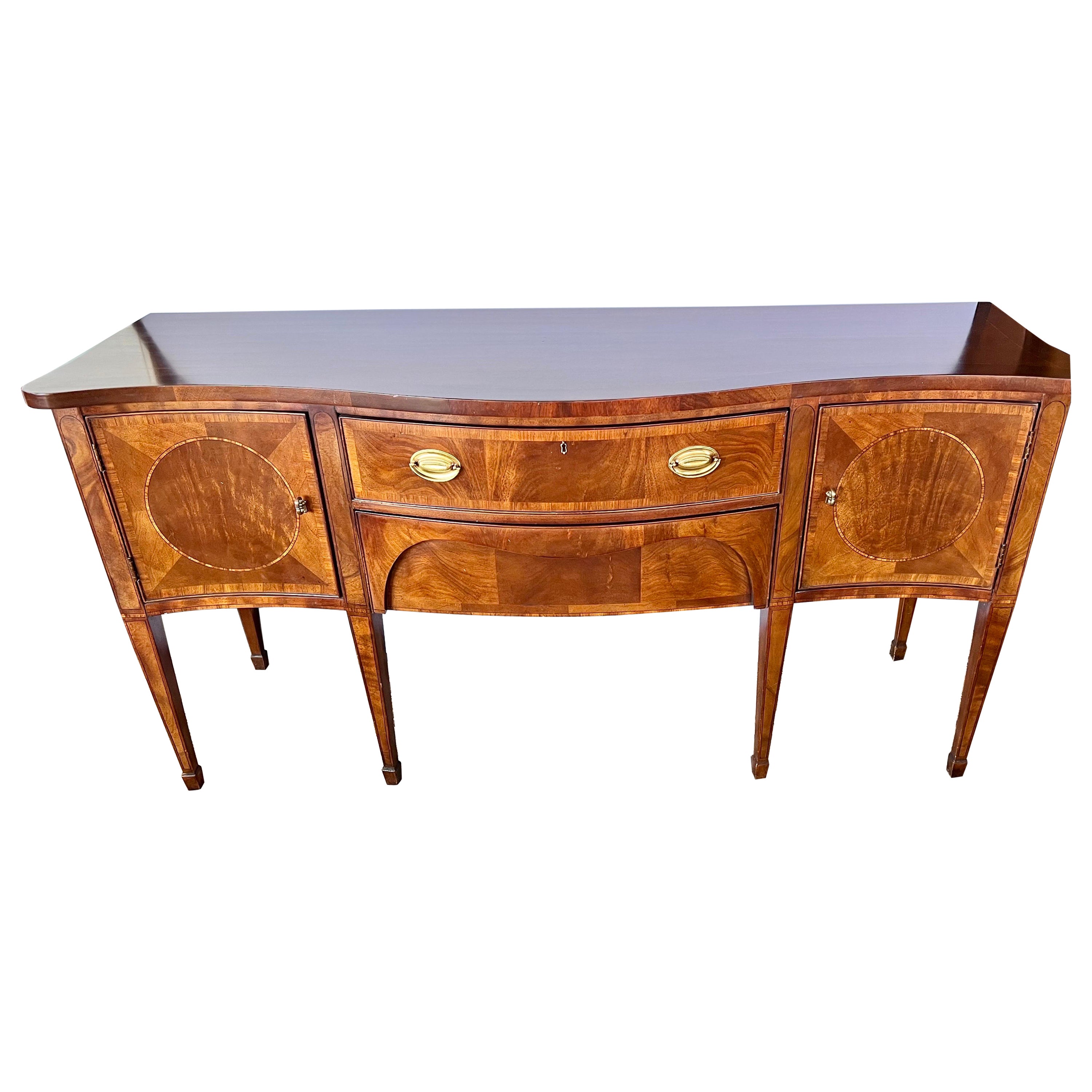 Henredon Mahogany Inlay Sideboard Buffet Credenza