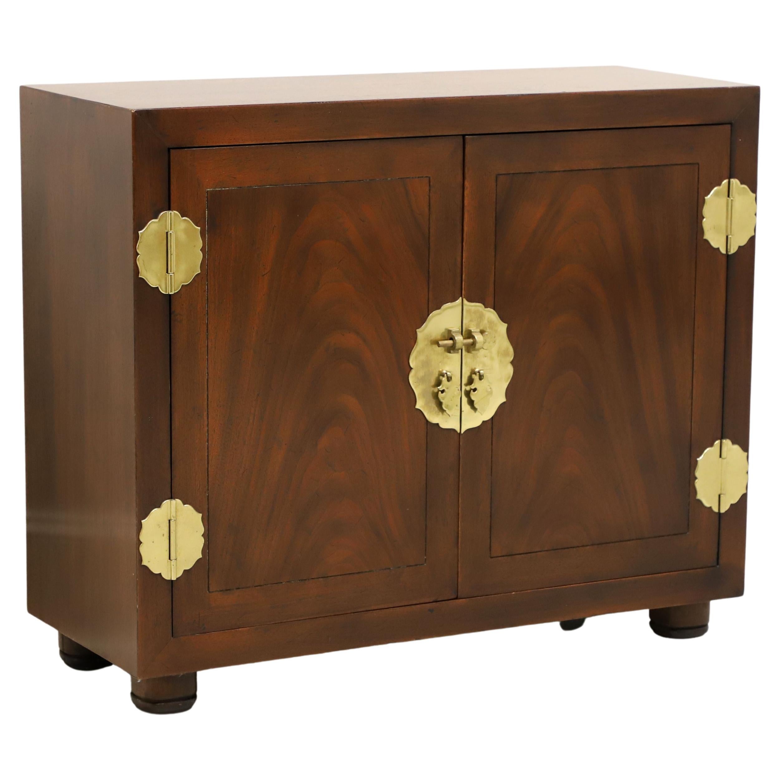 HENREDON Mahogany Japanese Tansu Campaign Style Console Cabinet