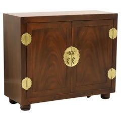 HENREDON Mahogany Japanese Tansu Campaign Style Console Cabinet