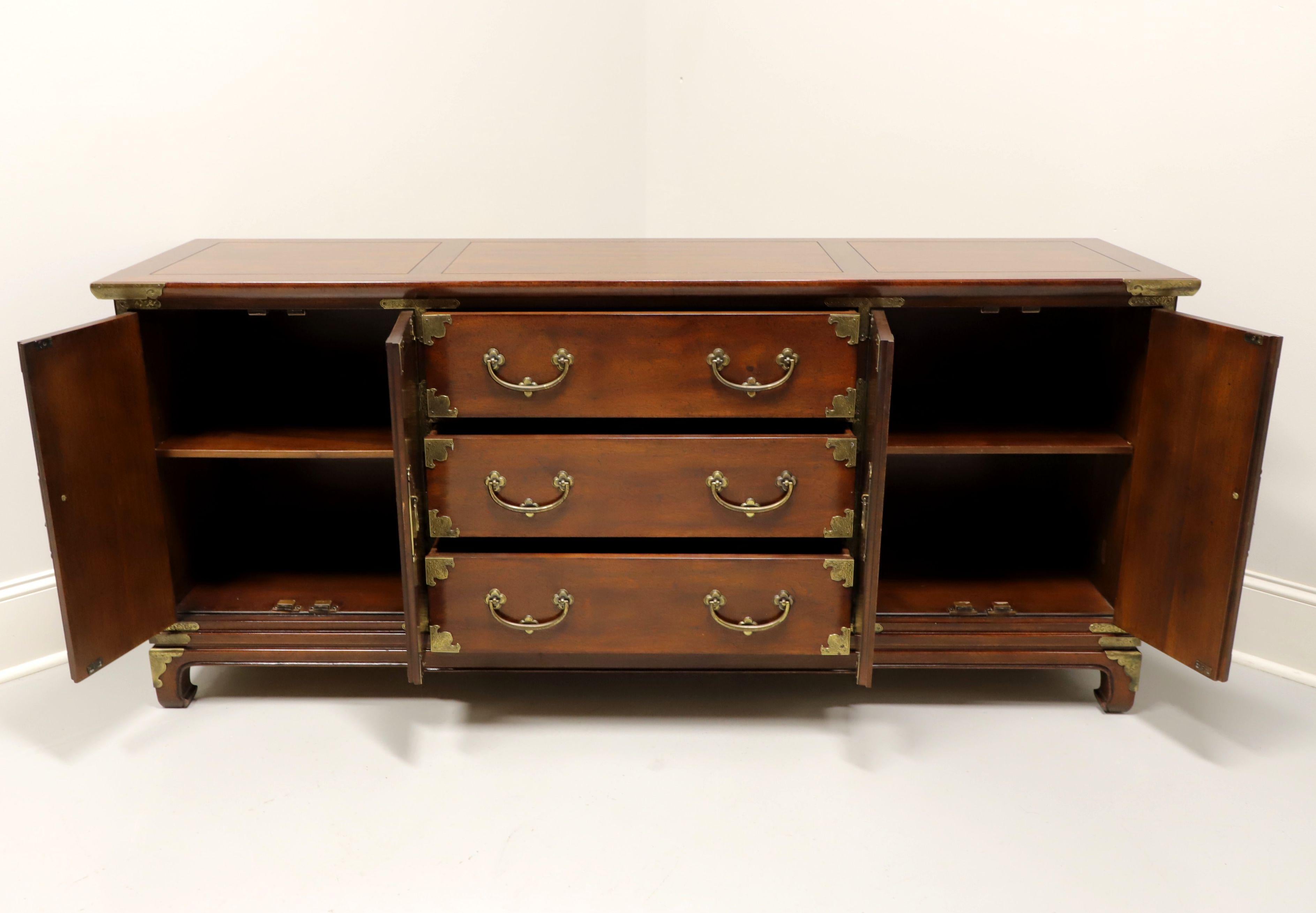 HENREDON Mahogany Japanese Tansu Style Buffet / Credenza In Good Condition In Charlotte, NC