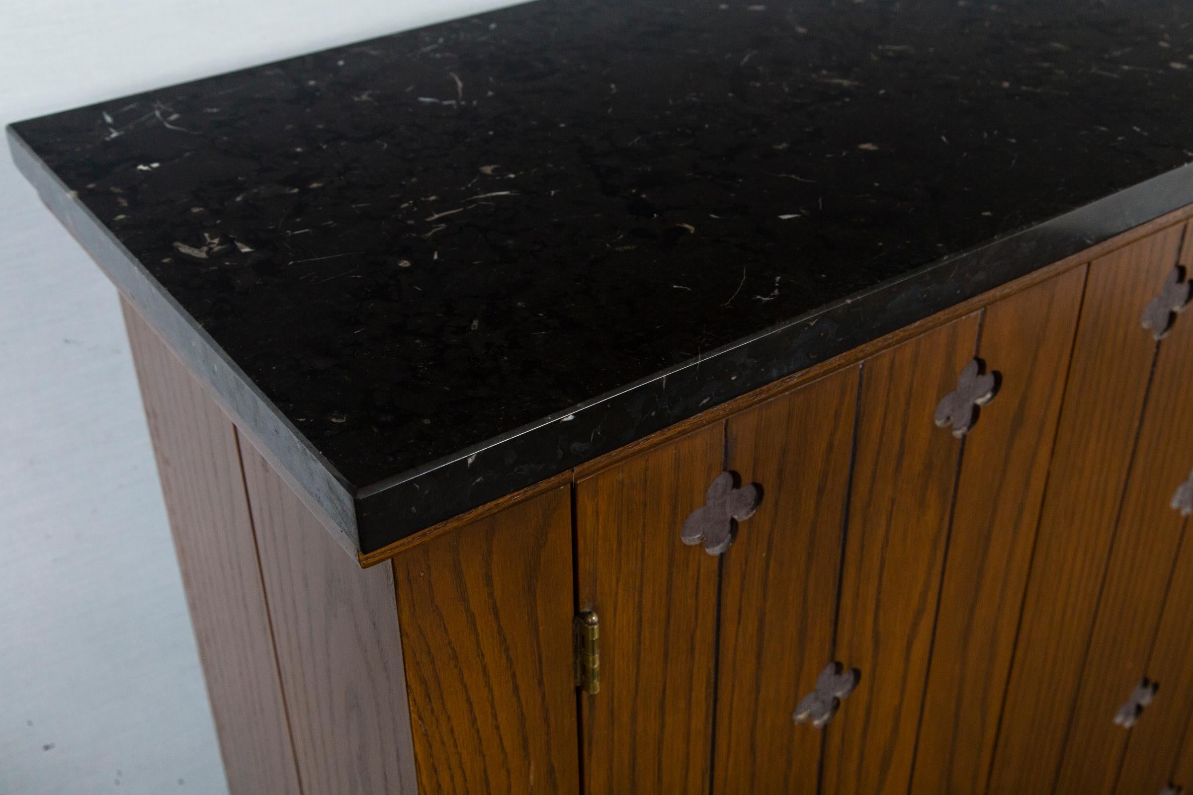 marble top console cabinet