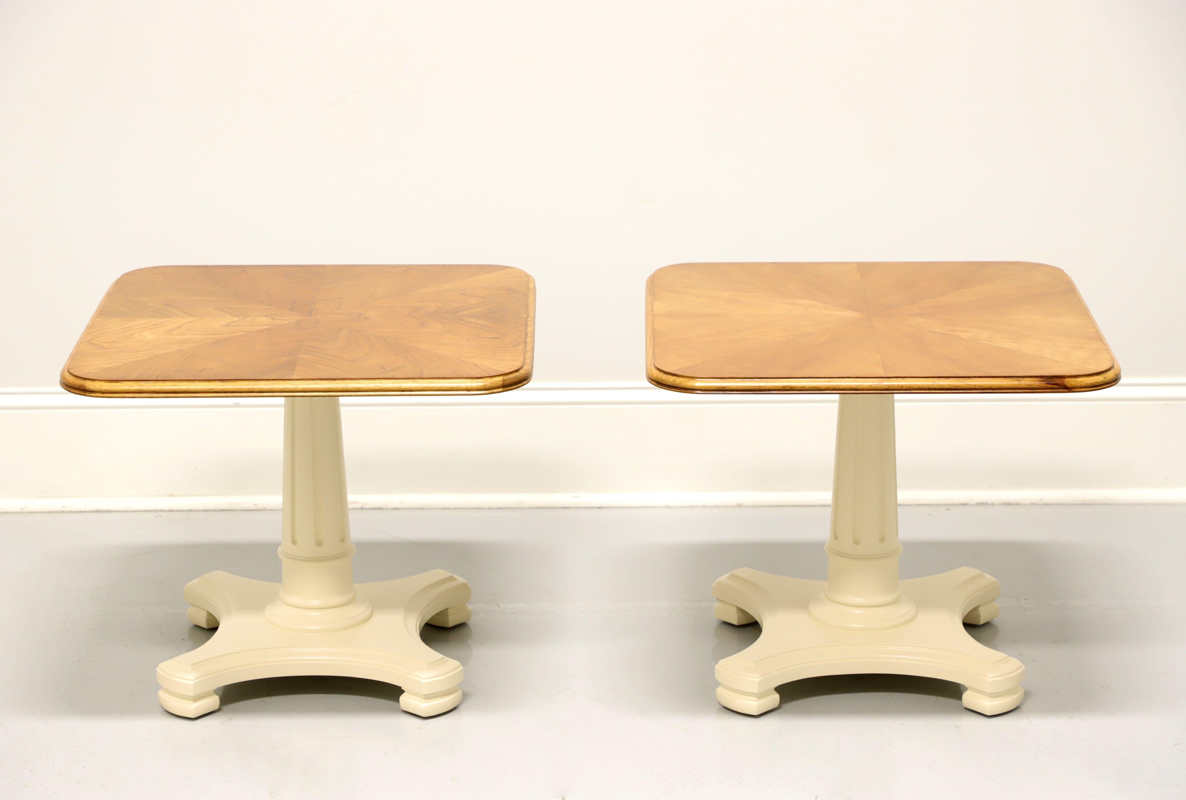 HENREDON Mid 20th Century Neoclassical Coffee Cocktail Tables - Pair In Excellent Condition For Sale In Charlotte, NC