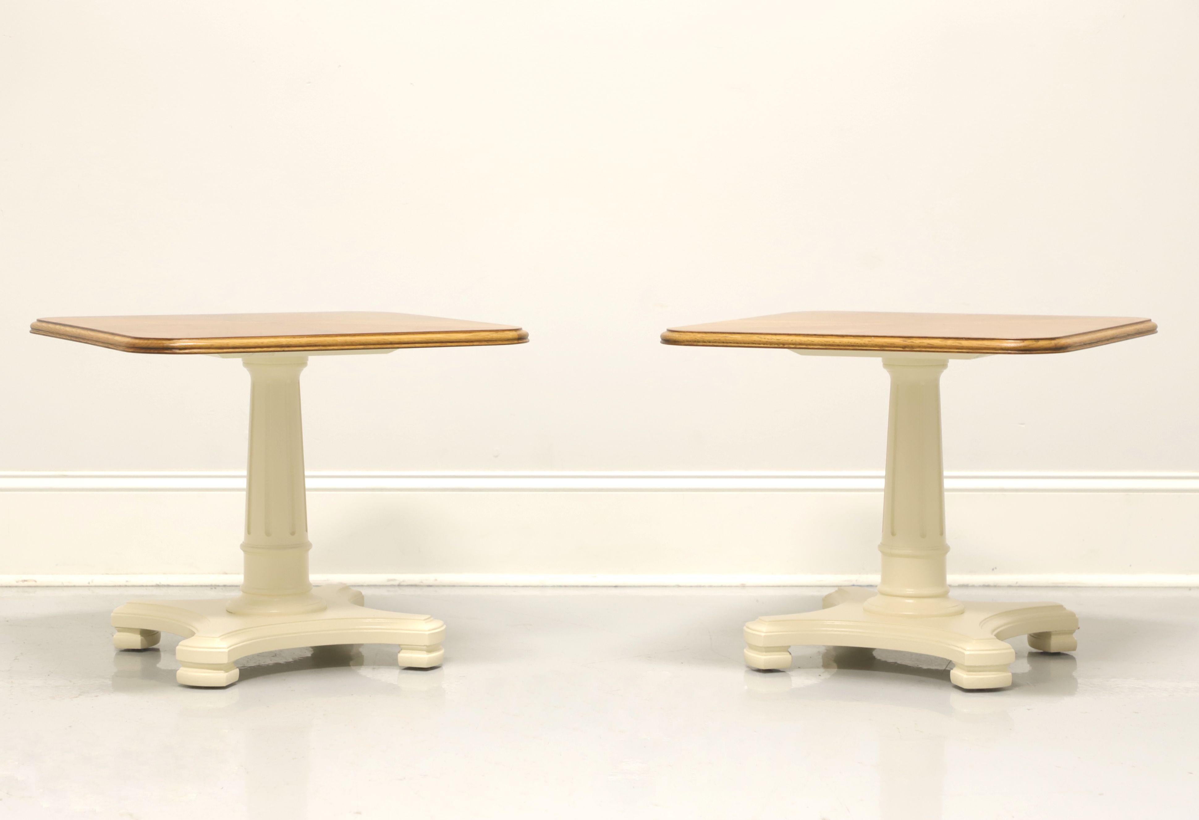 Paint HENREDON Mid 20th Century Neoclassical Coffee Cocktail Tables - Pair For Sale