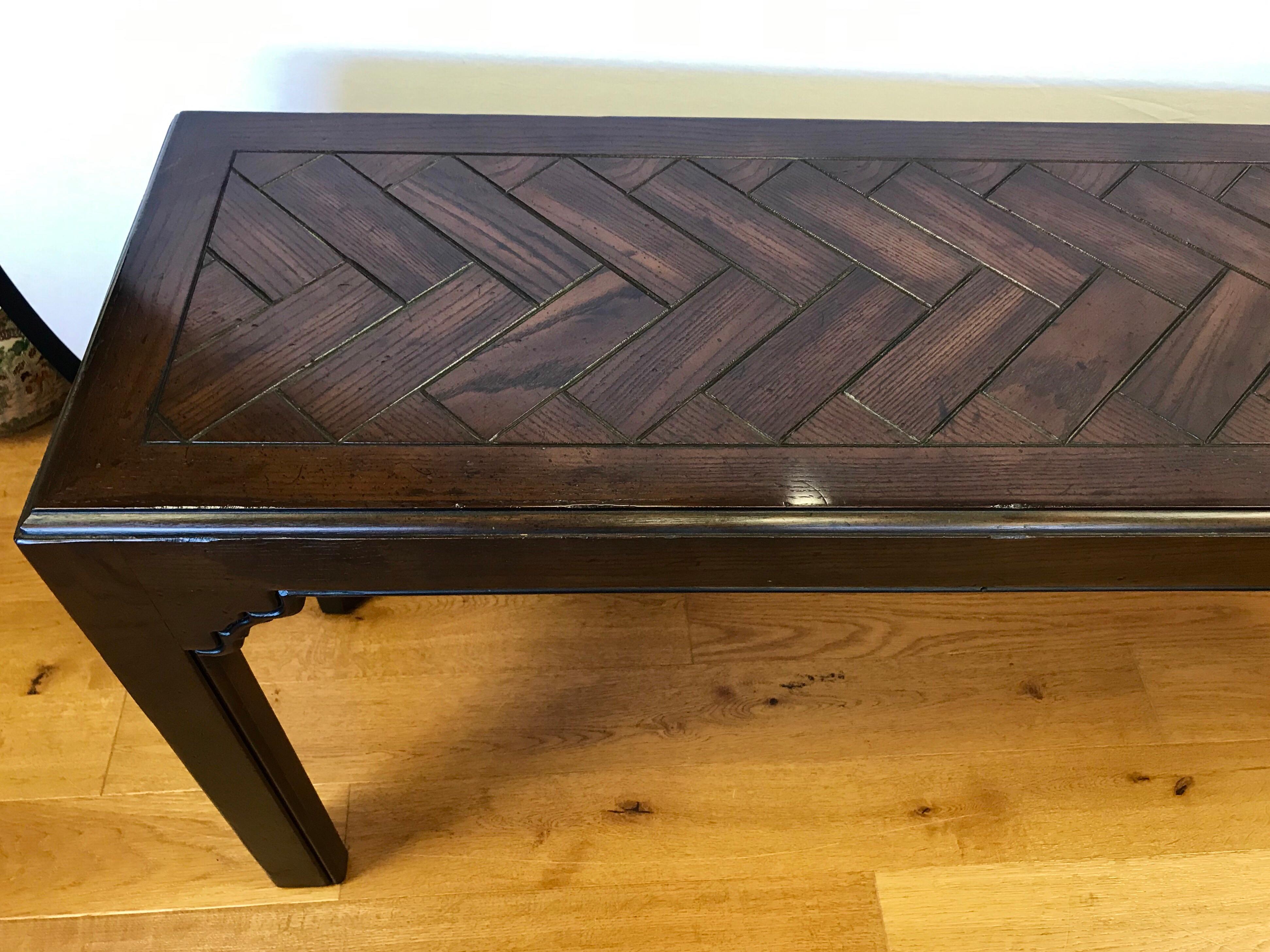 console table with ottomans
