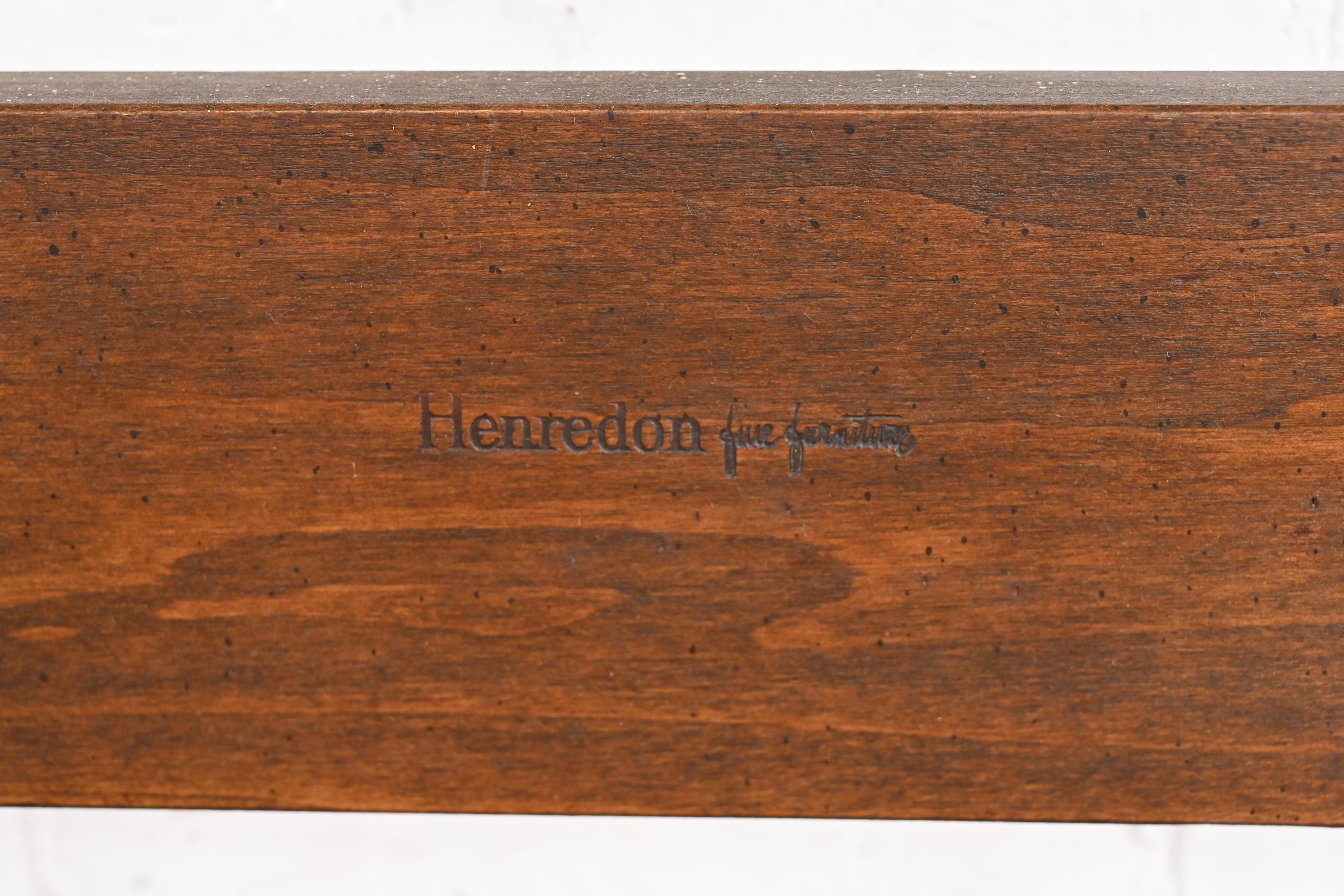 Henredon Mid-Century Faux Bamboo and Cane Queen Size Poster Headboard, 1960s 4