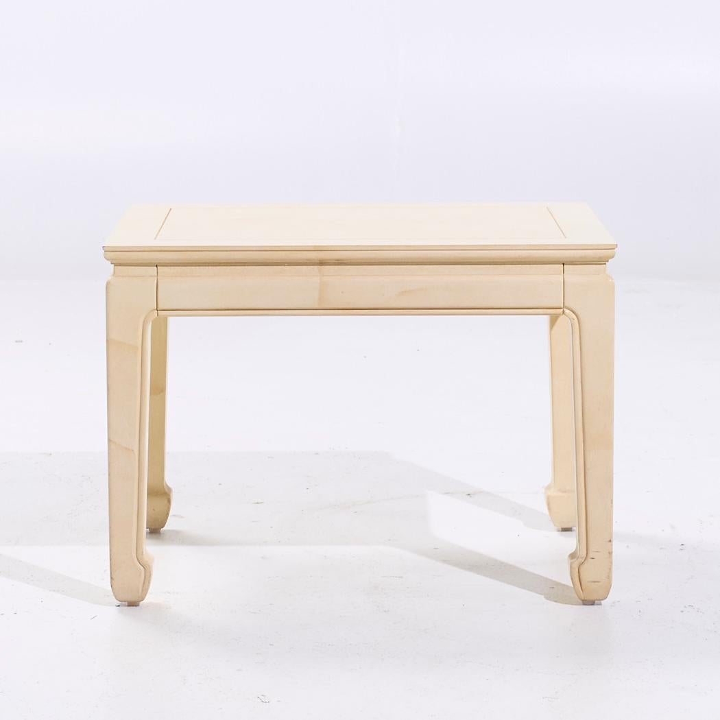 Mesas auxiliares de piel de cabra Henredon Mid Century - Pareja en venta 1